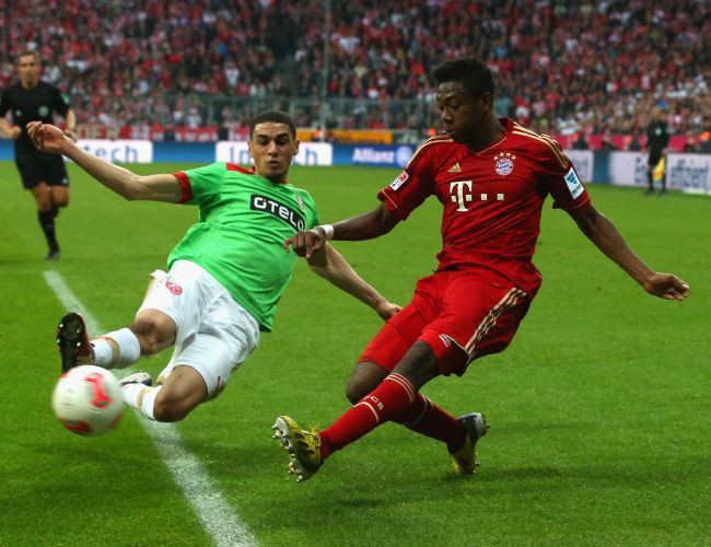 Mathis Bolly, David Alaba; FC Bayern Munich - Fortuna Düsseldorf