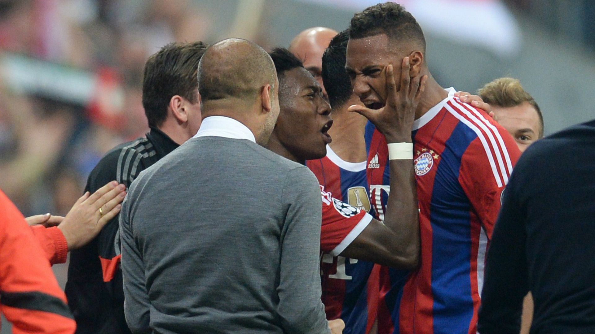 Pep Guarsiola Jerome Boateng David Alaba Bayern Munich München