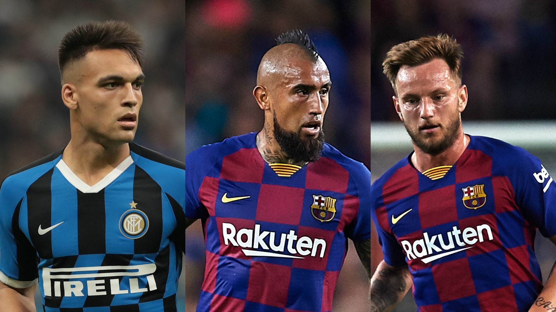 Lautaro Martínez, Arturo Vidal, Ivan Rakitic