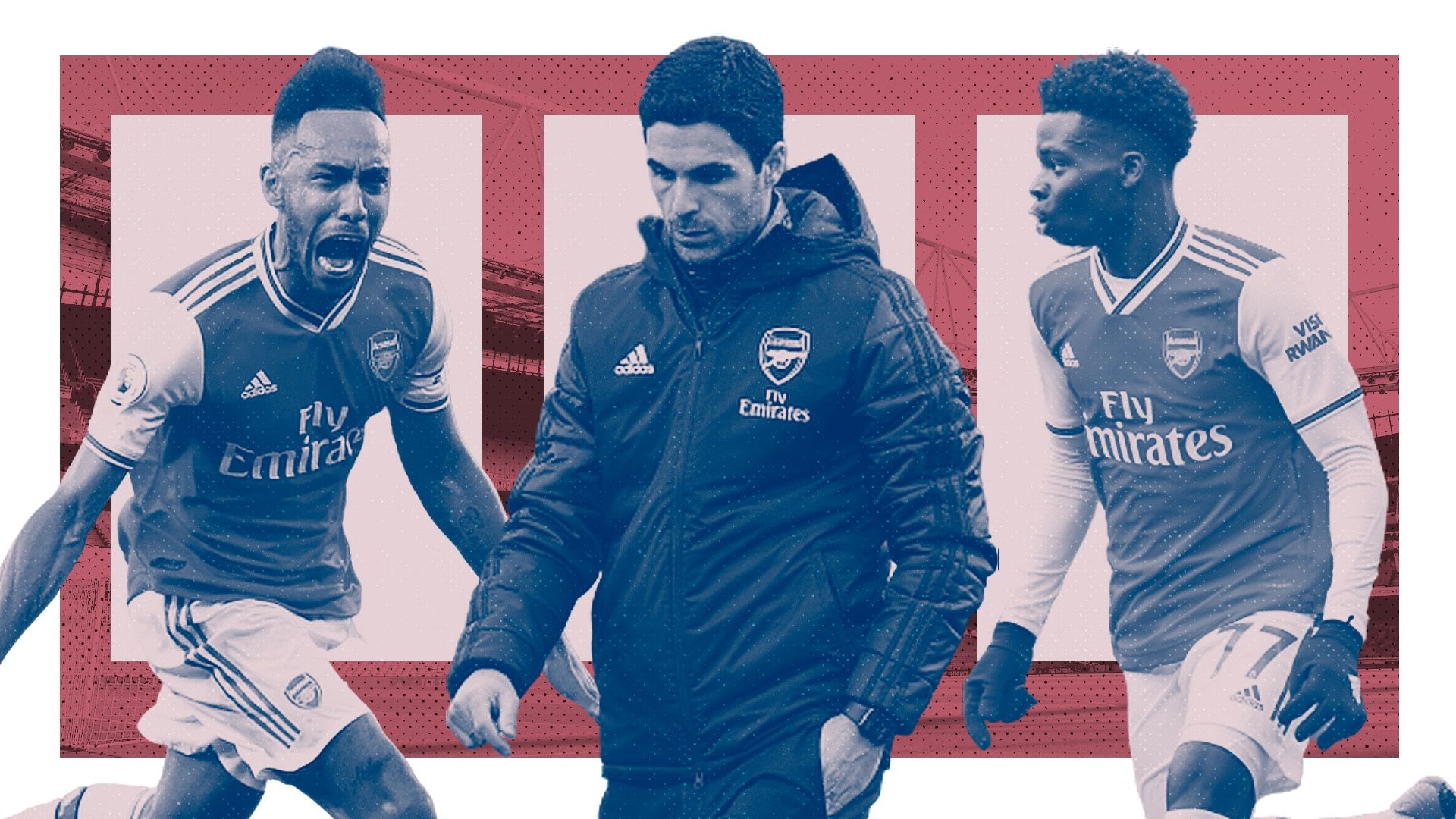 Pierre Emerick-Aubameyang, Mikel Arteta, Bukayo Saka Arsenal GFX