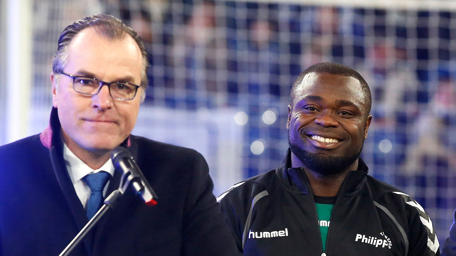 Gerald Asamoah Clemens Tönnies Schalke 04