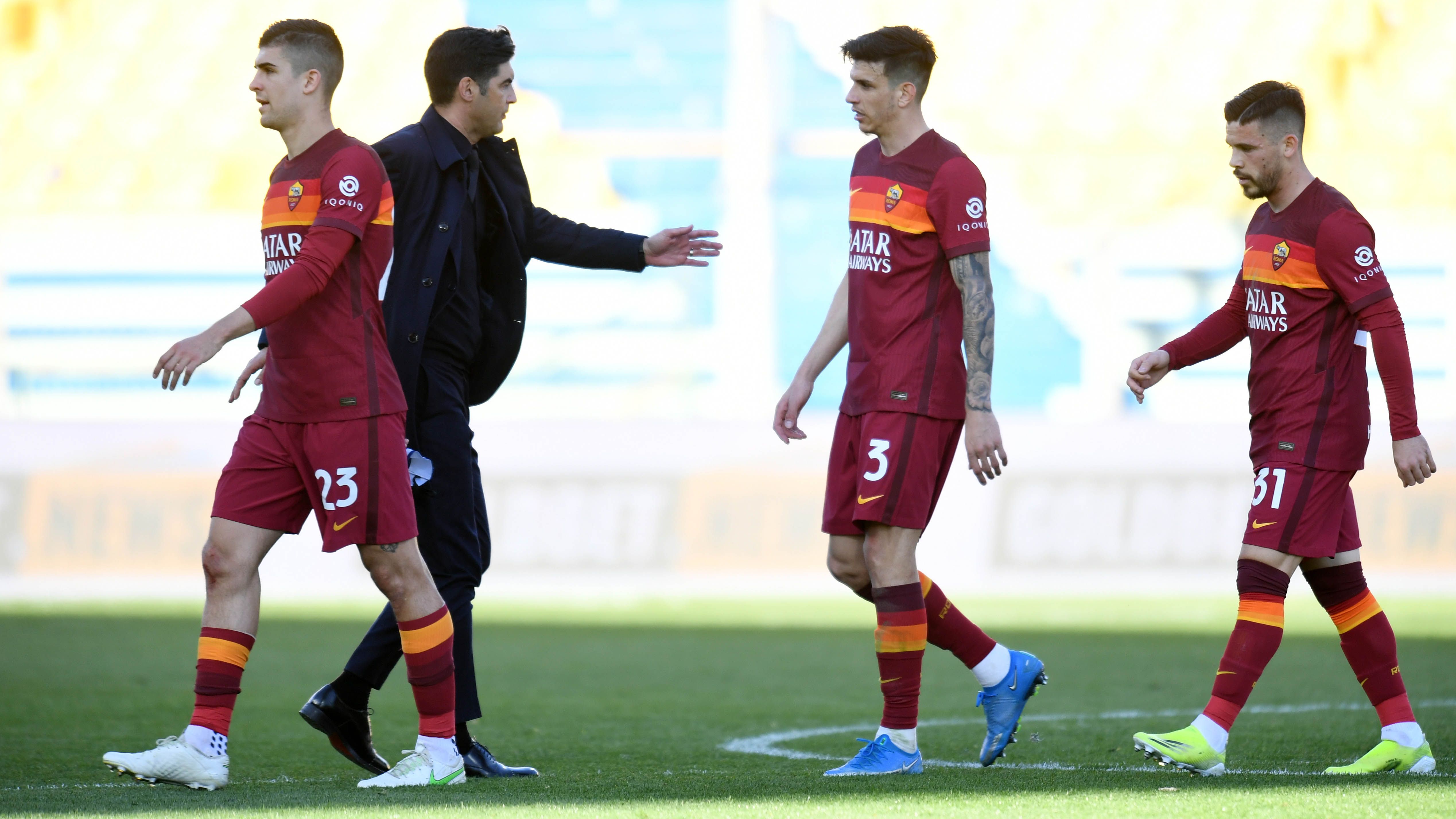 Paulo Fonseca Gianluca Mancini Roger Ibanez Carles Perez Roma