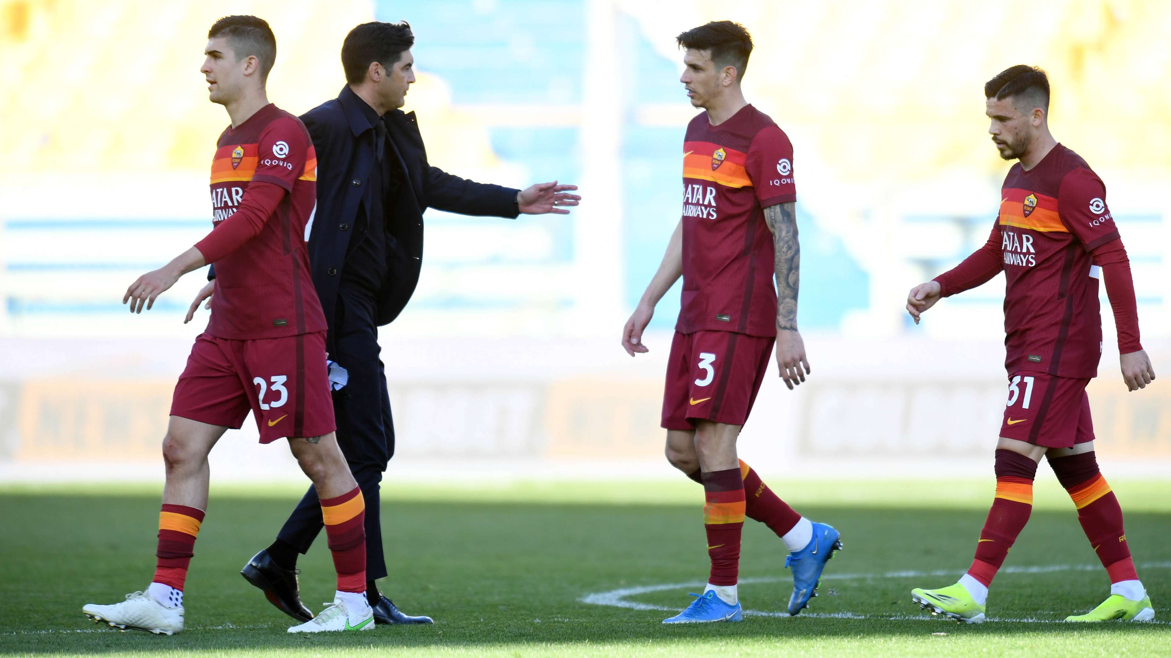 Paulo Fonseca Gianluca Mancini Roger Ibanez Carles Perez Roma