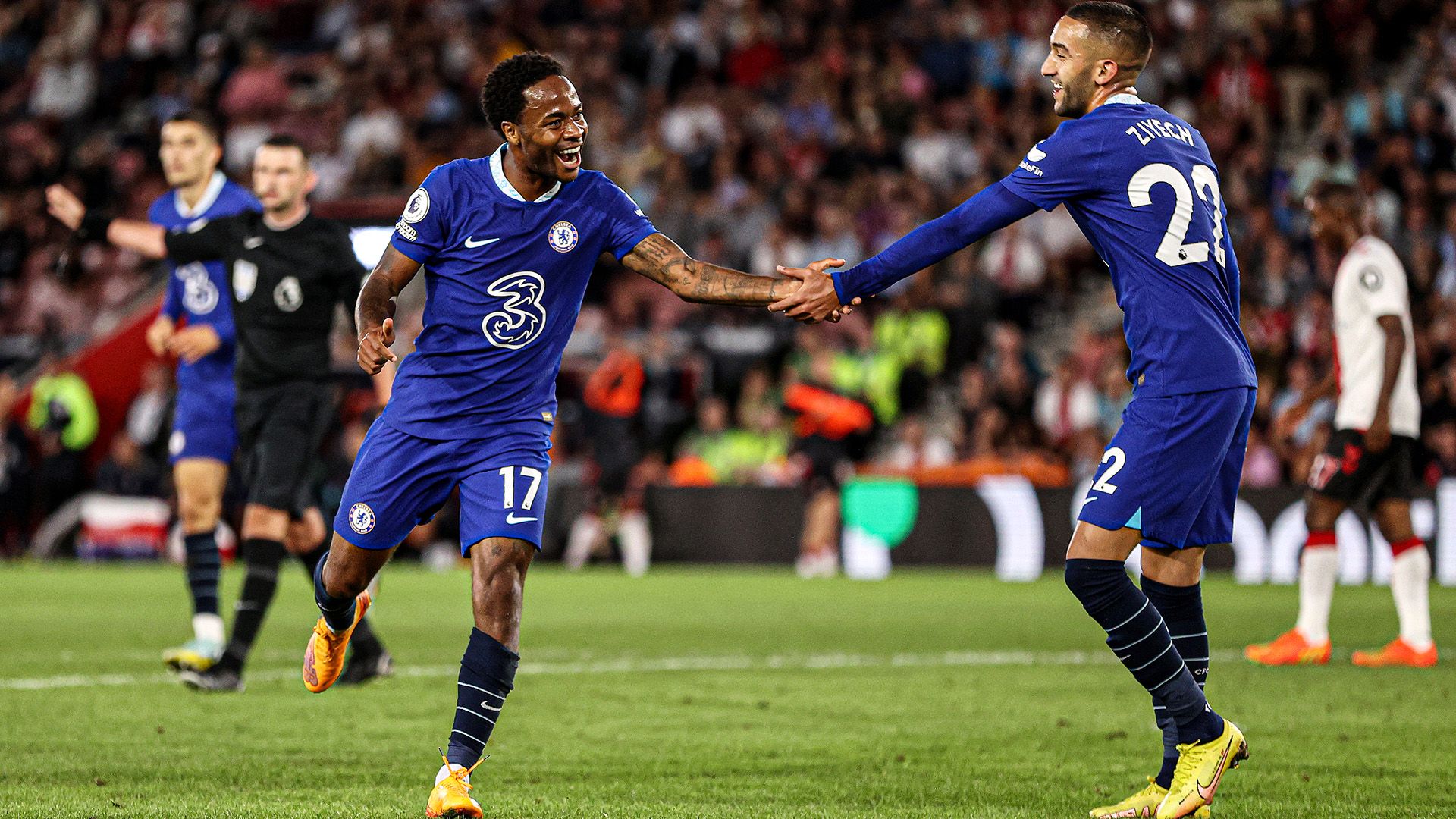 Raheem Sterling Hakim Ziyech Chelsea Southampton 2022-23