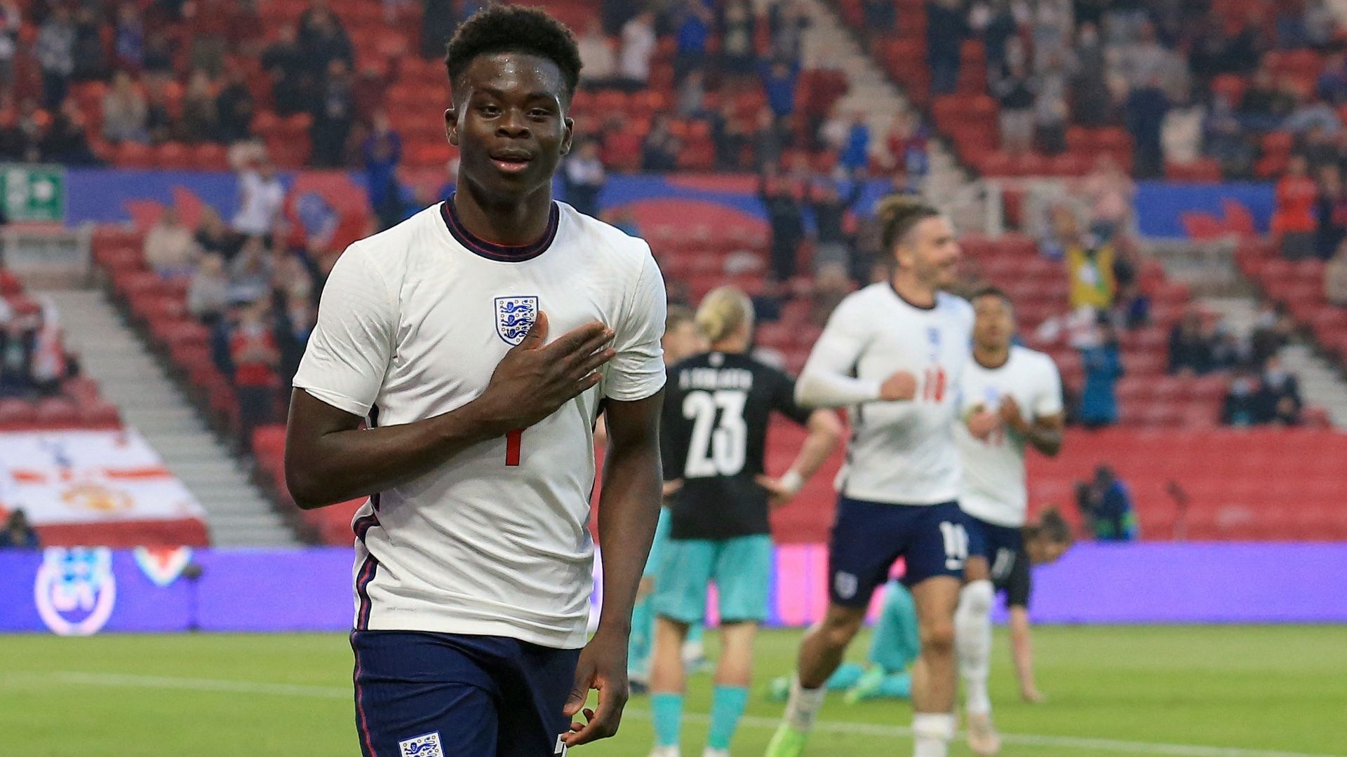 Bukayo Saka England Austria Friendly 2021