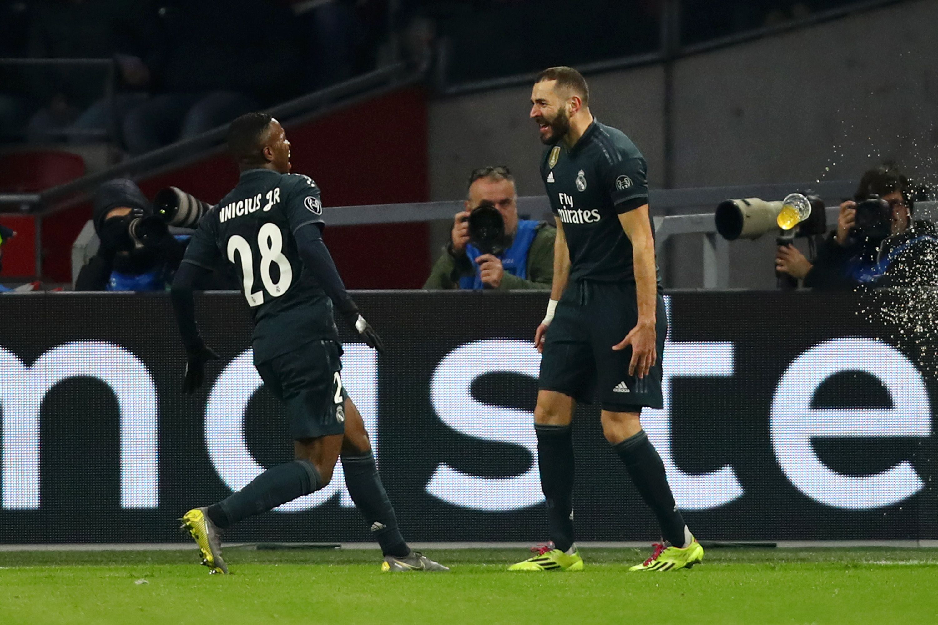 VINICIUS BENZEMA AJAX REAL MADRID CHAMPIONS LEAGUE