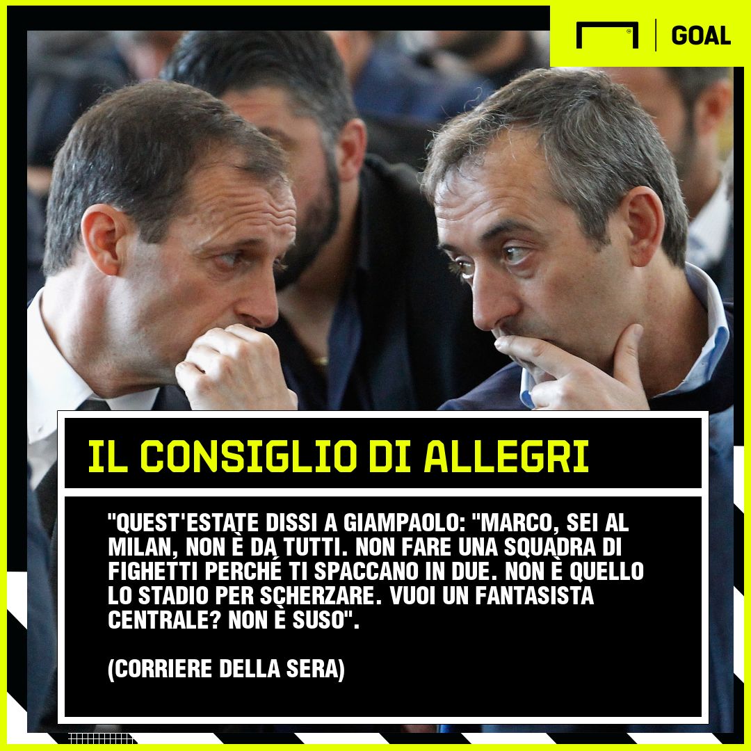 Allegri a Giampaolo