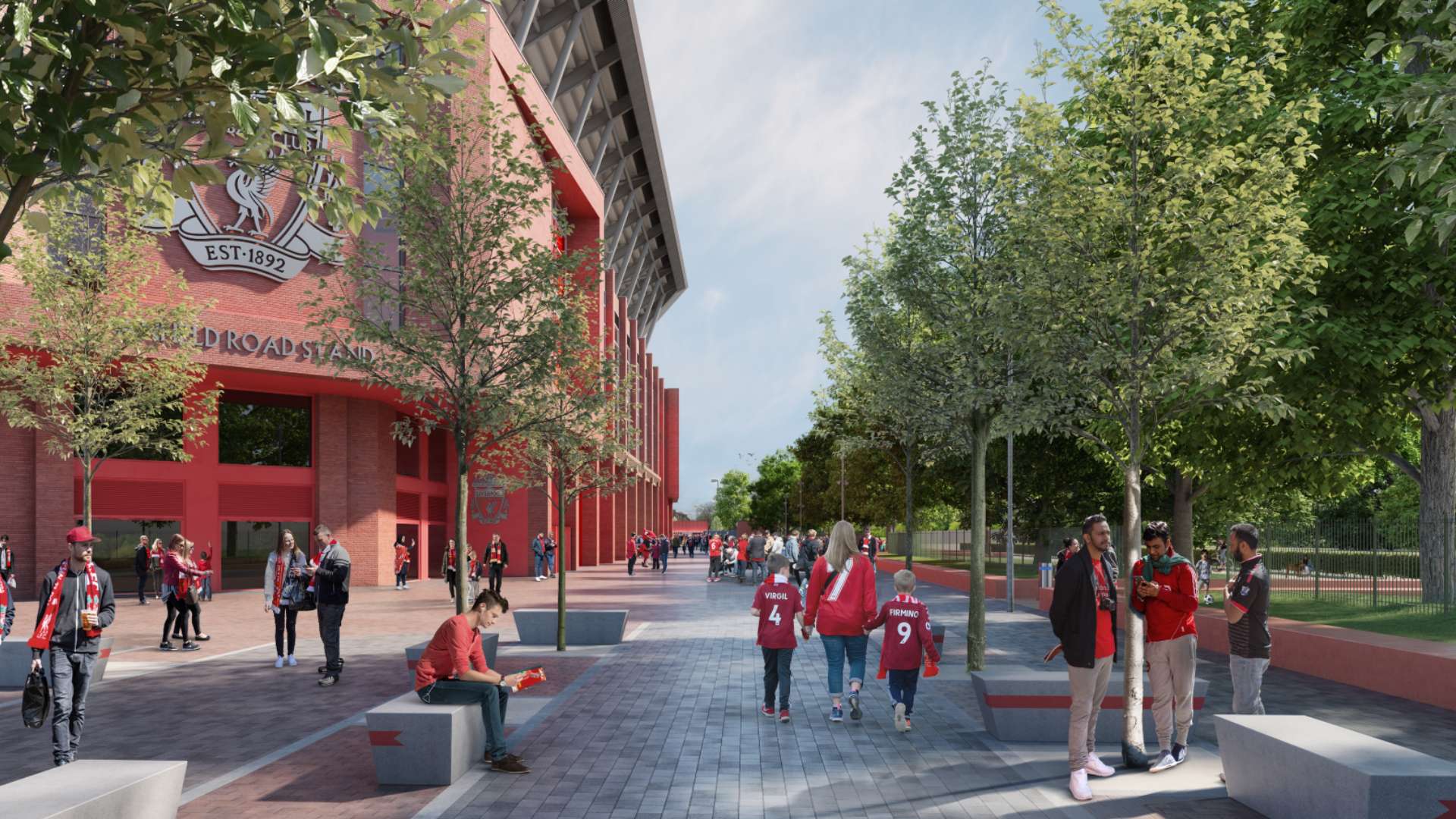 External image of Liverpool's proposed new Anfield Road stand 2019