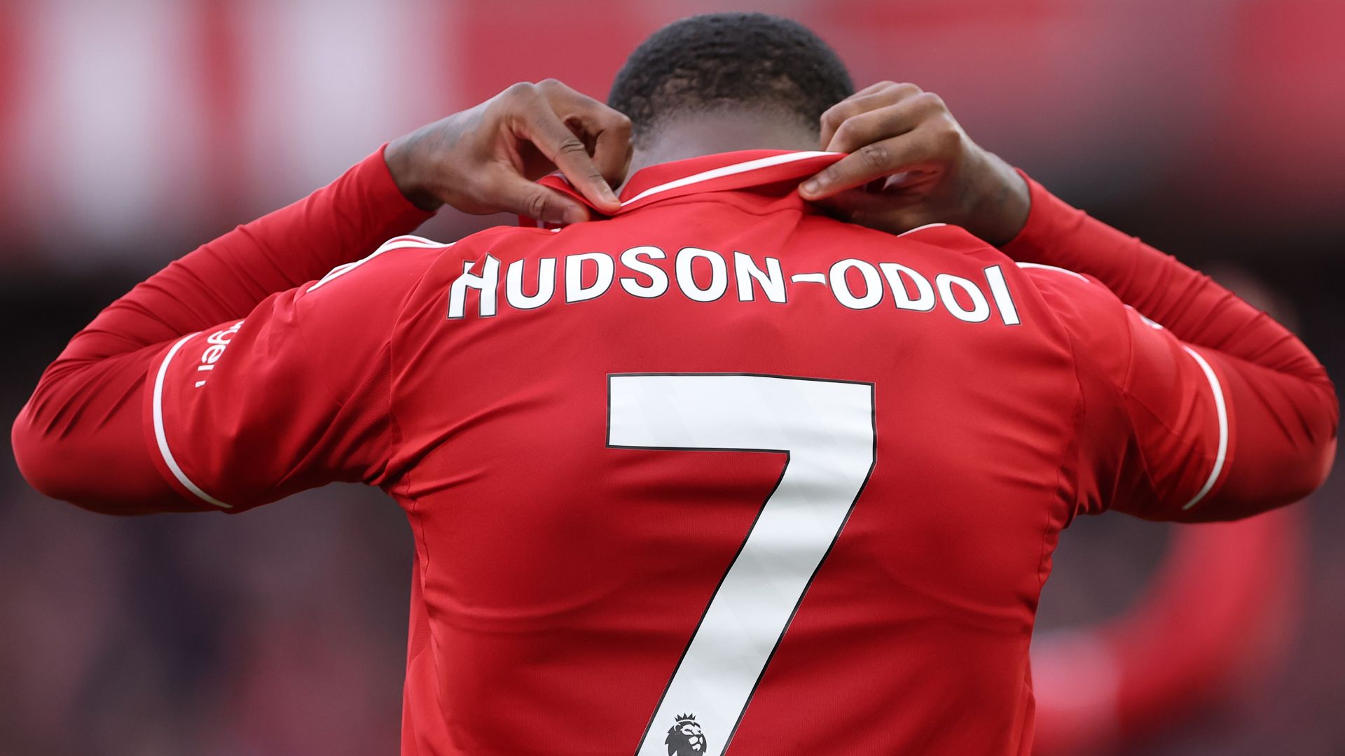 Callum Hudson-Odoi Nottingham Forest 2025-26 shirt back