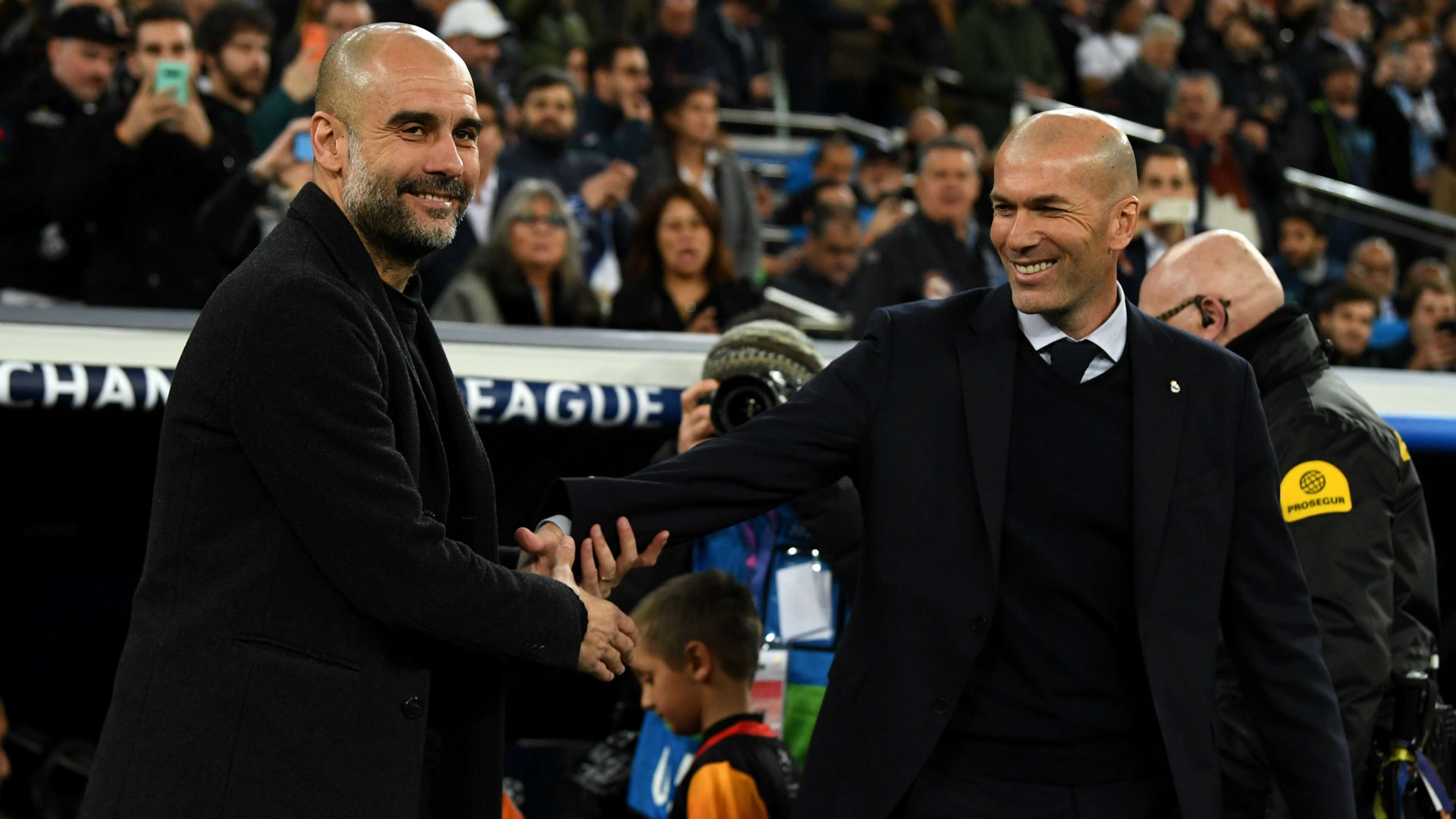 Pep Guardiola Zinedine Zidane Manchester City Real Madrid 2019-20