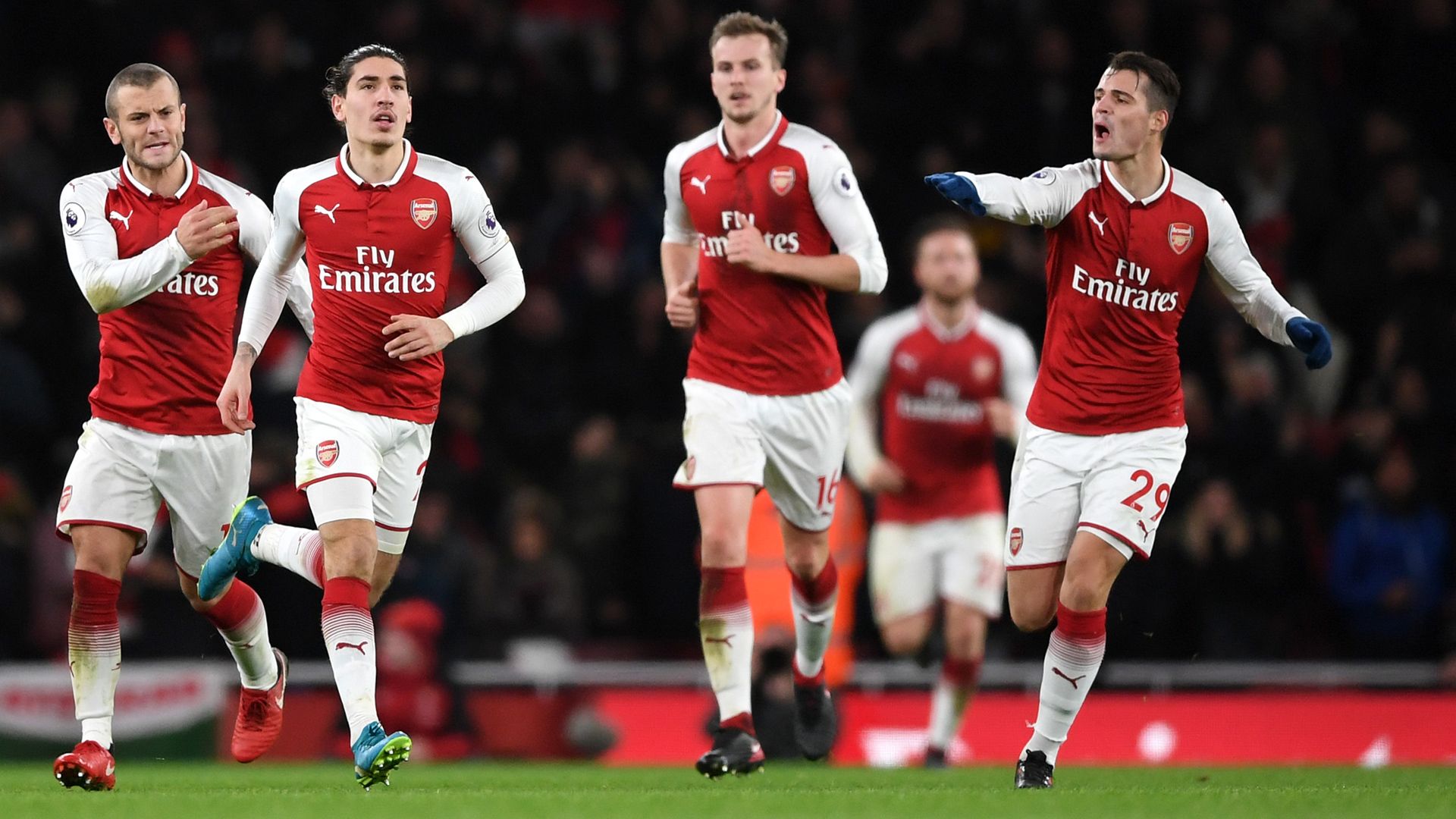 Arsenal celebrating 03012018