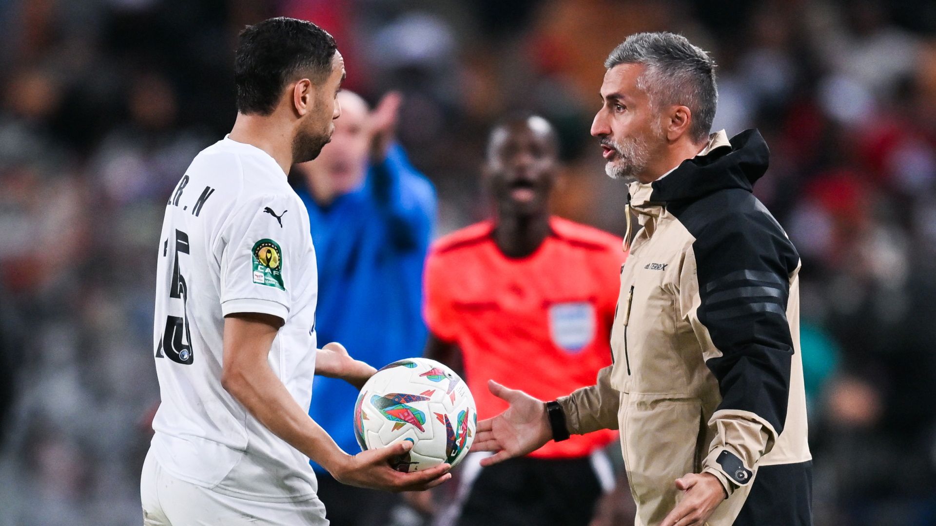 Mohamed Chibi & Jose Riveiro, Orlando Pirates vs Pyramids FC, April 2025