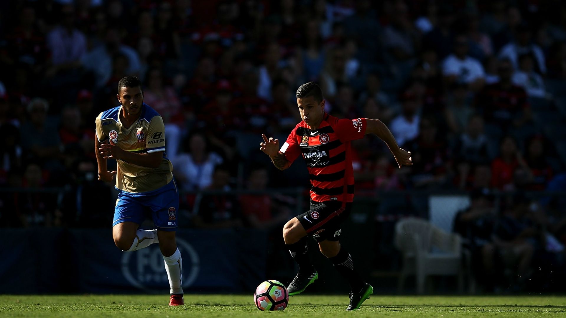 Andrew Nabbout Nico Martinez Western Sydney Wanderers v Newcastle Jets A-League 22012017