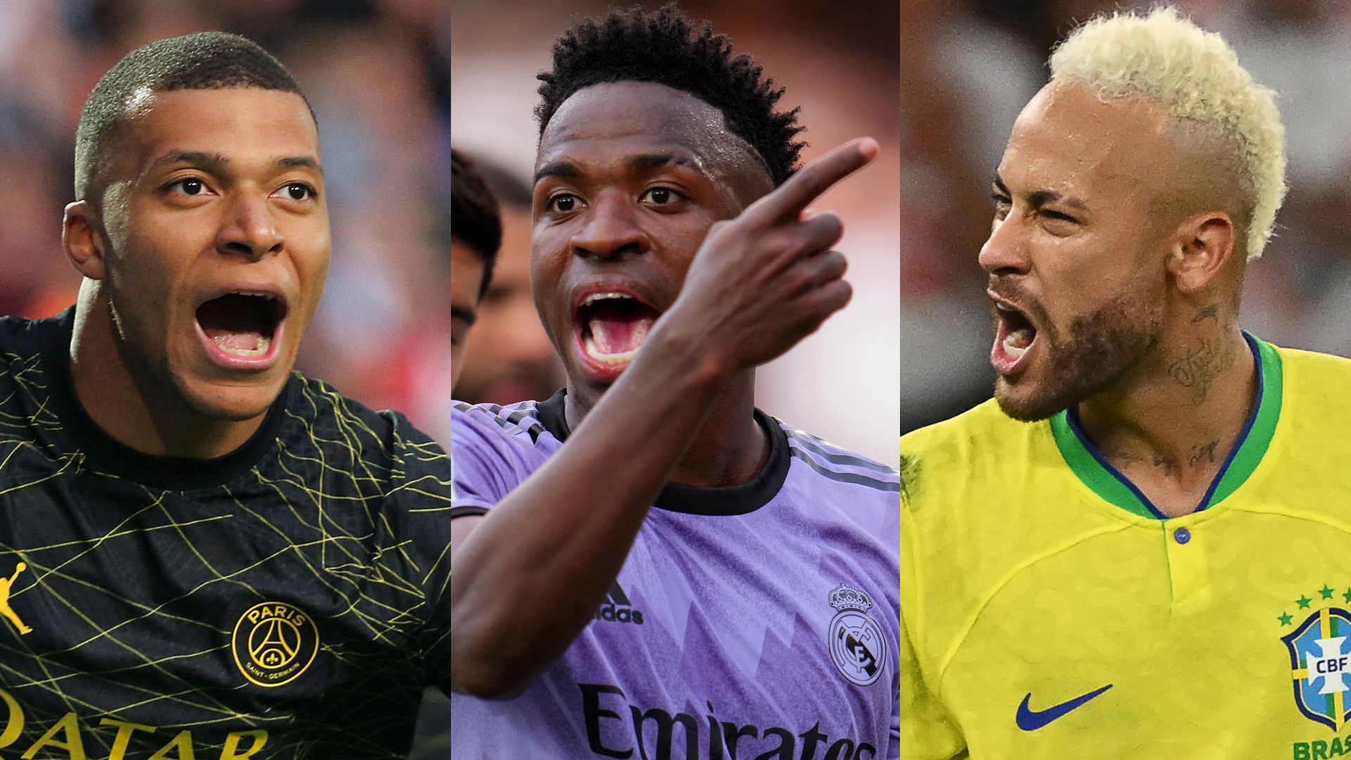 Kylian Mbappe Vinicius Junior Neymar