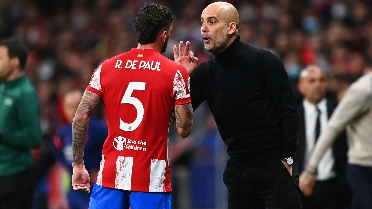 Pep Guardiola Rodrigo De Paul Atletico Madrid