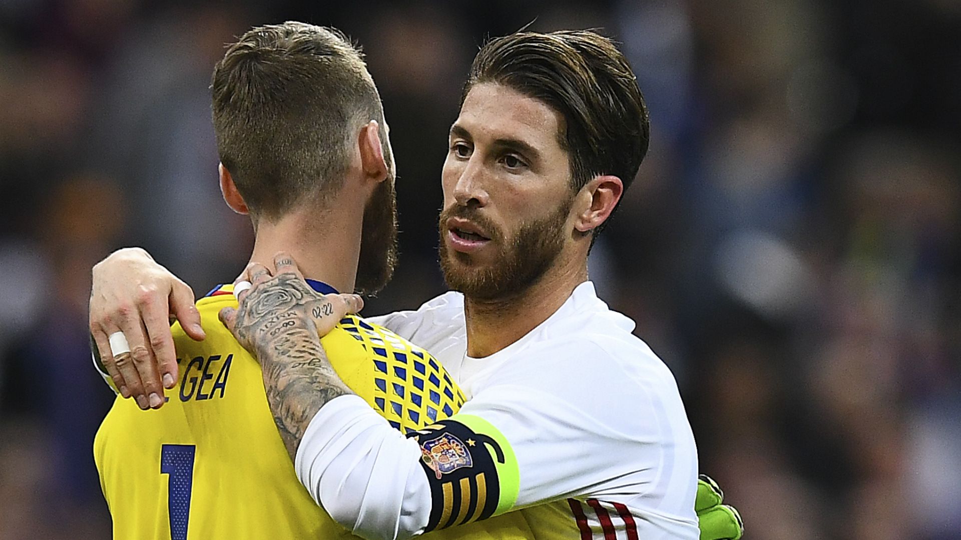 David De Gea Sergio Ramos Spain 2017