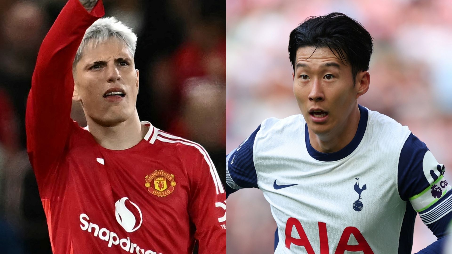 Alejandro Garnacho Man Utd Son Heung-Min Tottenham