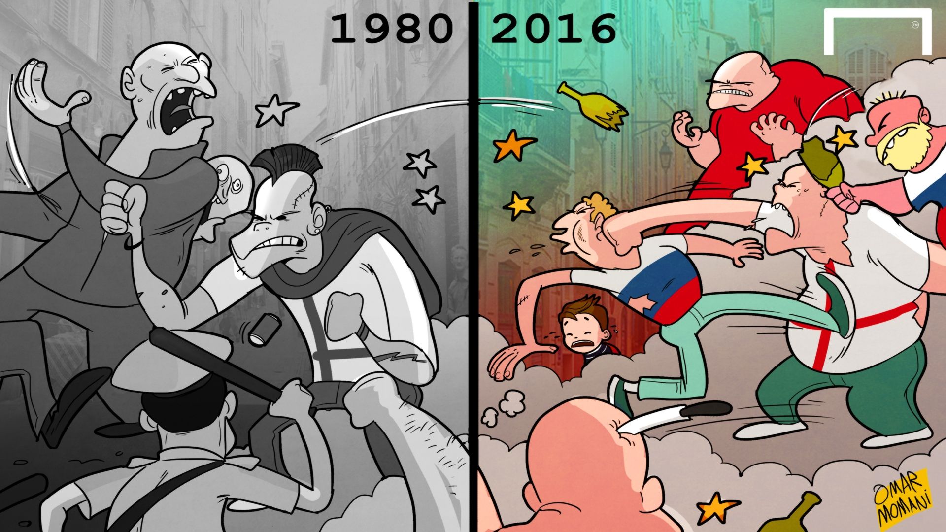 CARTOON: Hooligans mar Euro 2016