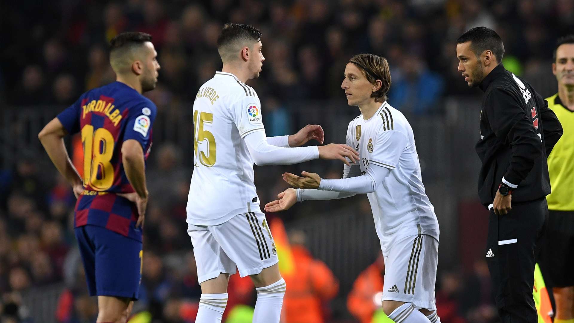 Luka Modric y Fede Valverde, Barcelona-Real Madrid