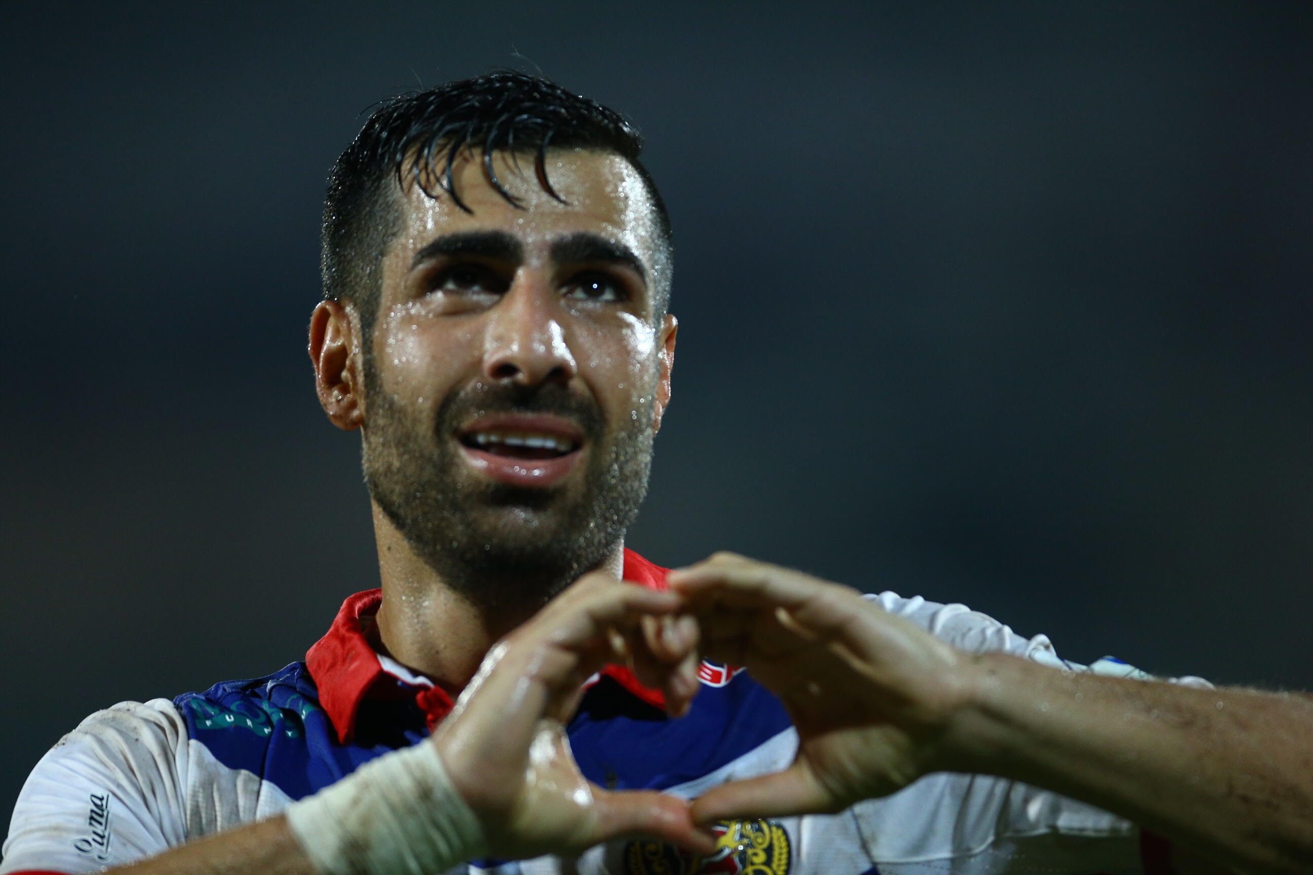 Kelantan's Mohammed Ghaddar (left) playing against Perak 1/3/2017
