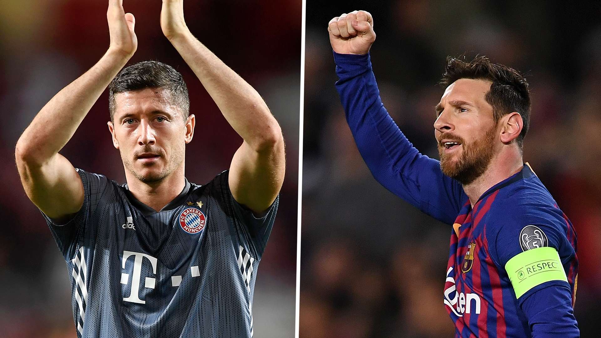 Robert Lewandowski Lionel Messi Bayern Barcelona