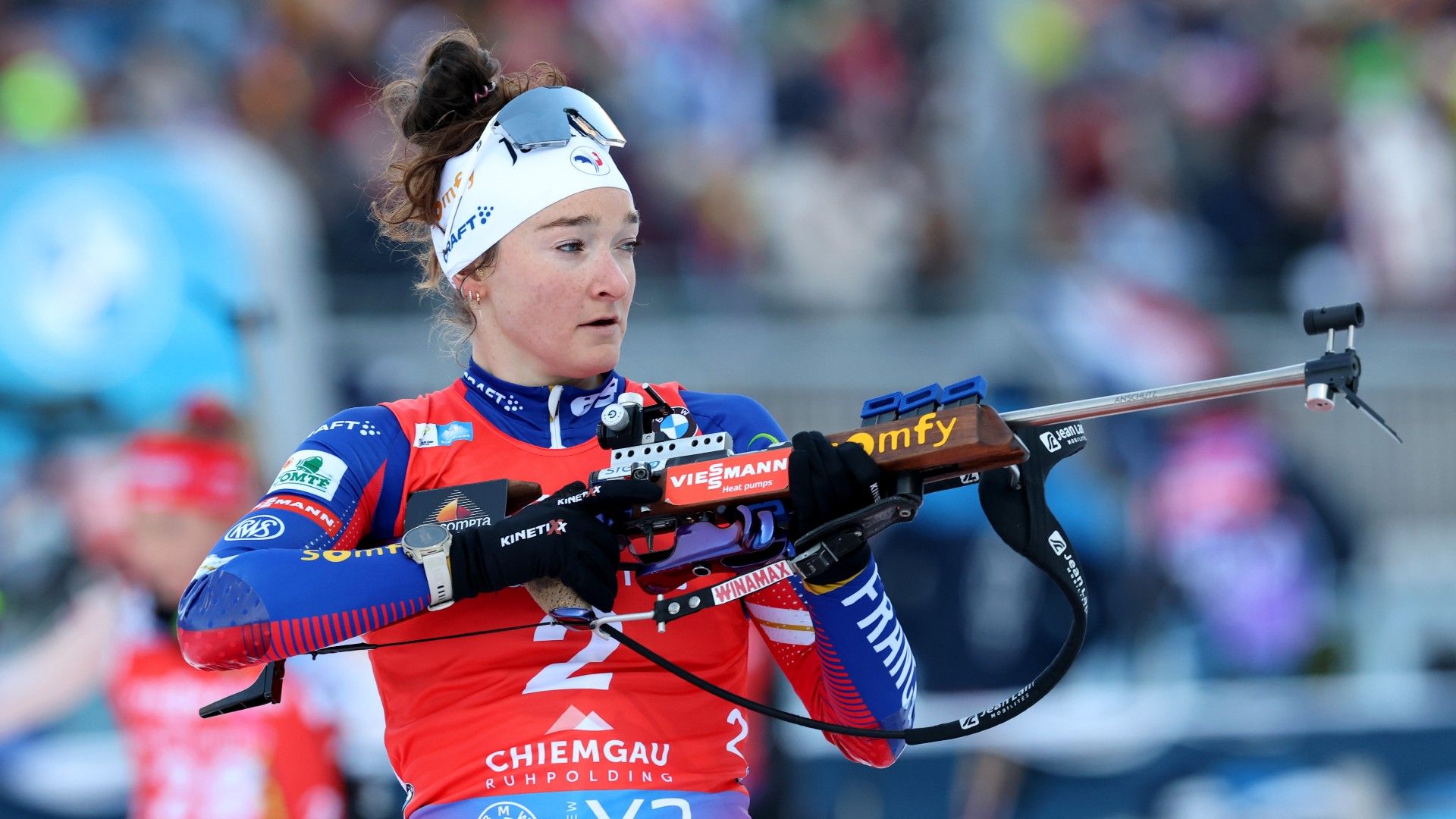 Lou Jeanmonnot of Team France warms up  