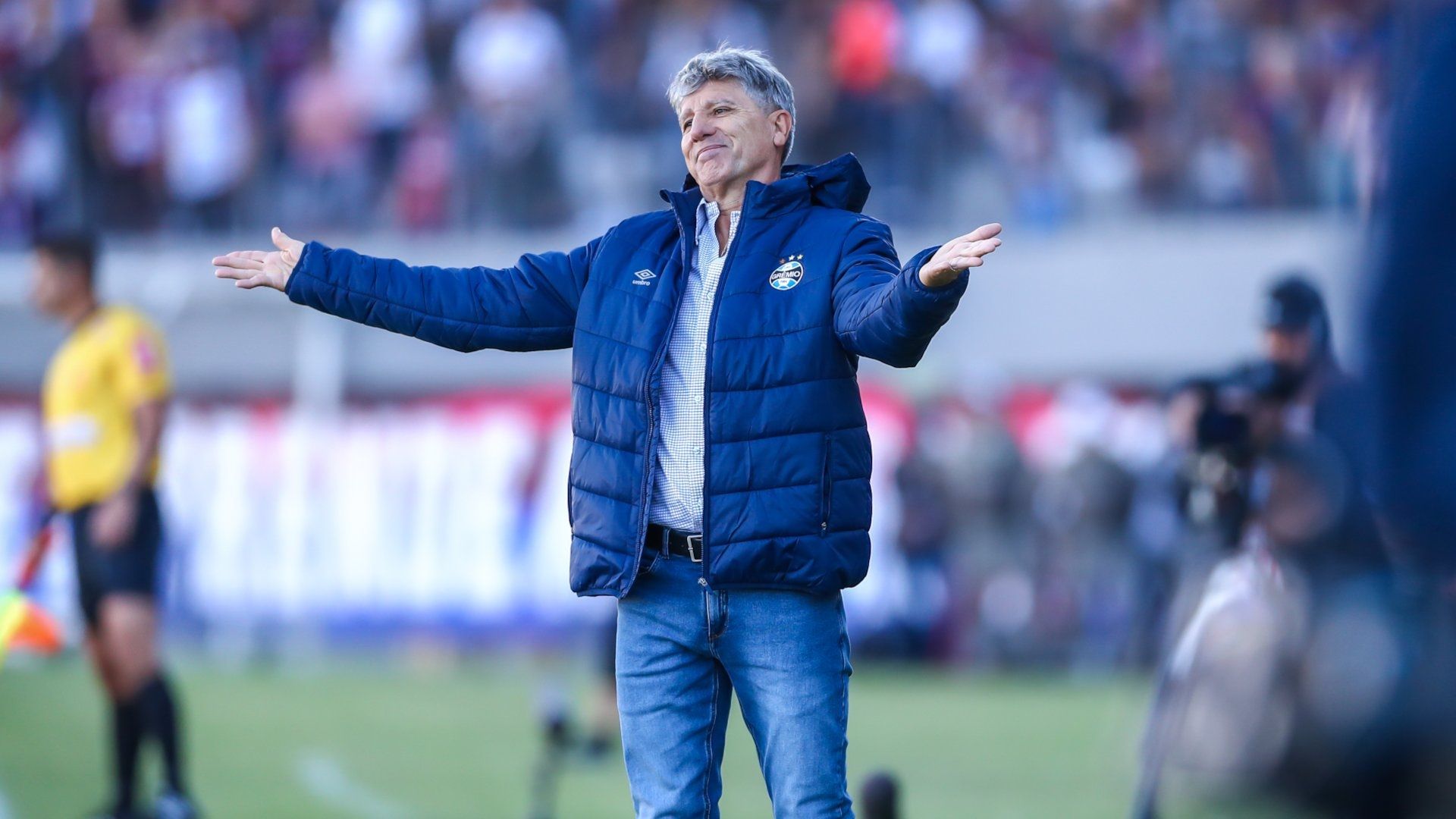 Renato Gaúcho durante Caxias x Grêmio, na final do Gauchão 2023
