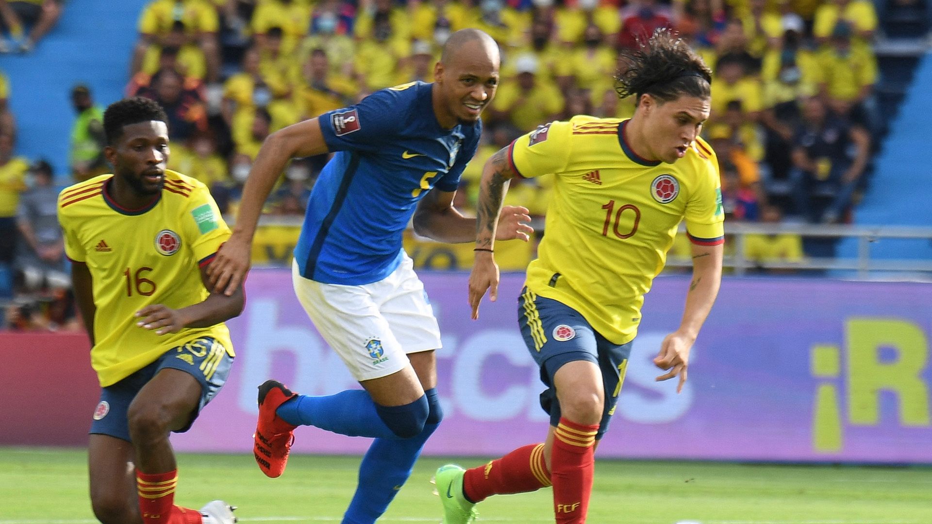 Fabinho, Juan Quintero, Colombia x Brasil, Eliminatórias Qatar 2022, 10102021