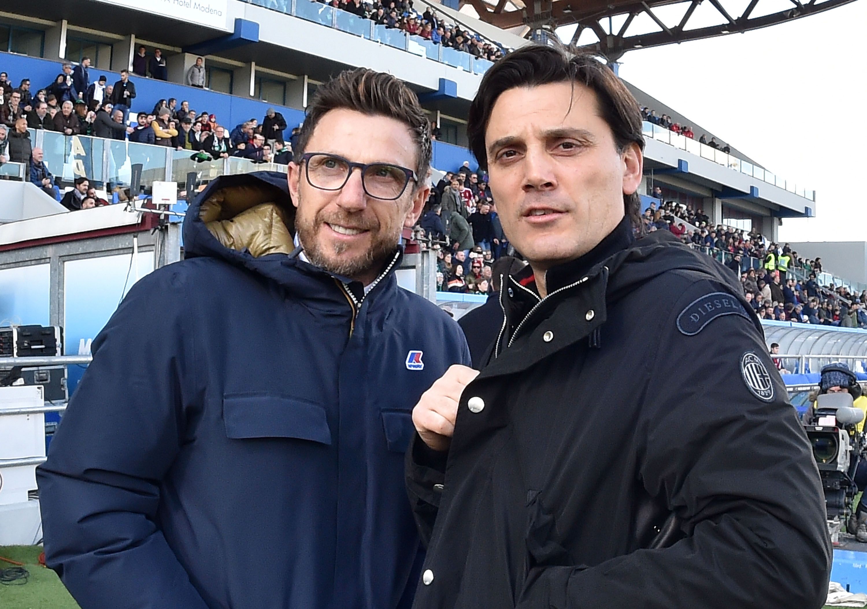 eusebio di francesco vincenzo montella sassuolo milan serie a