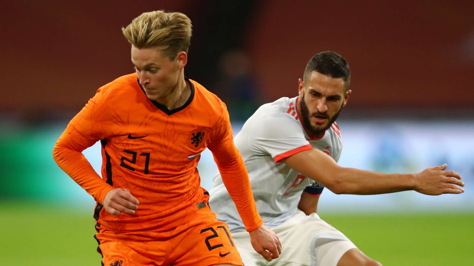 Frenkie de Jong, Koke, Netherlands vs Spain 2020