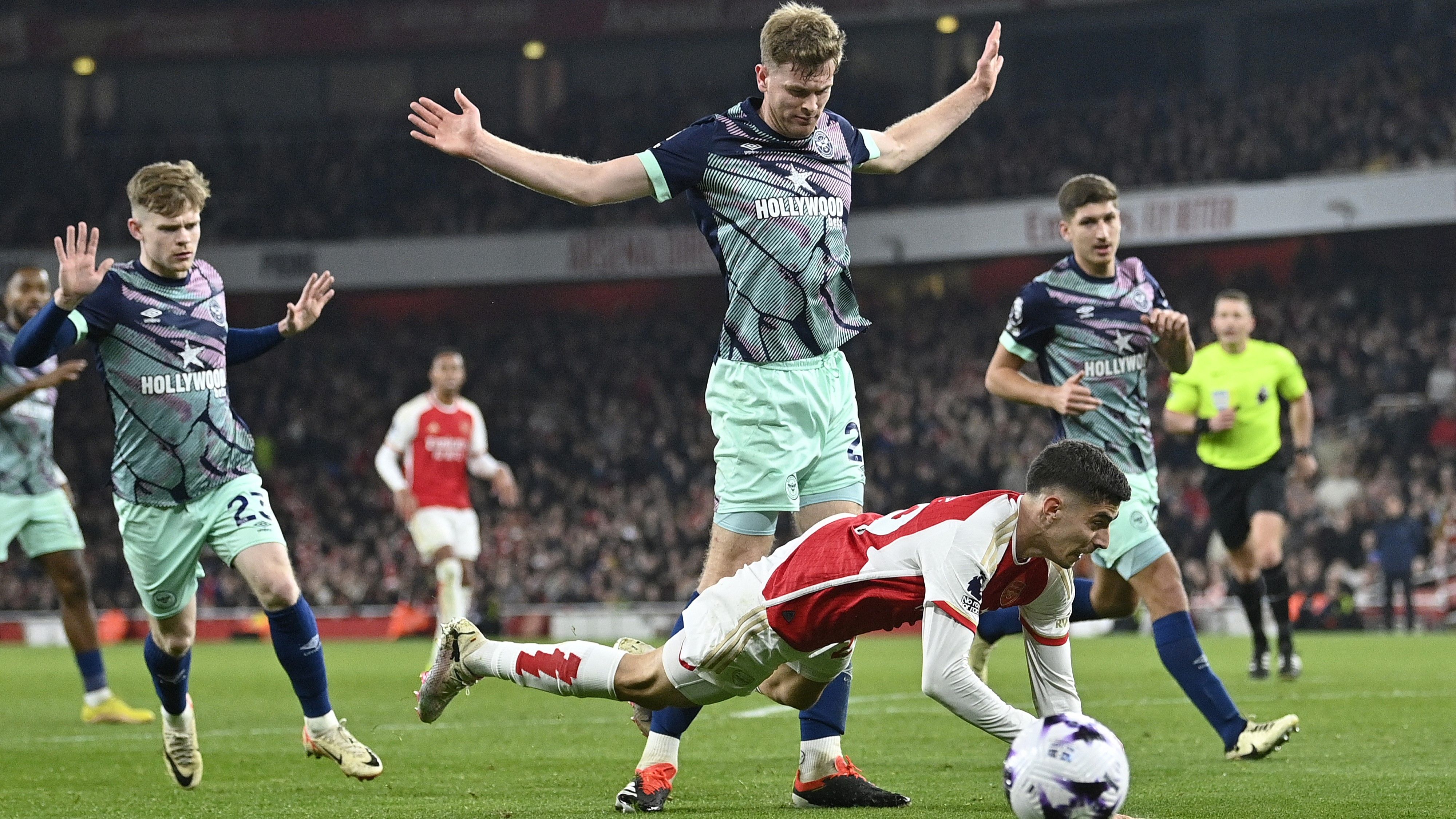 Kai Havertz Nathan Collins Arsenal Brentford