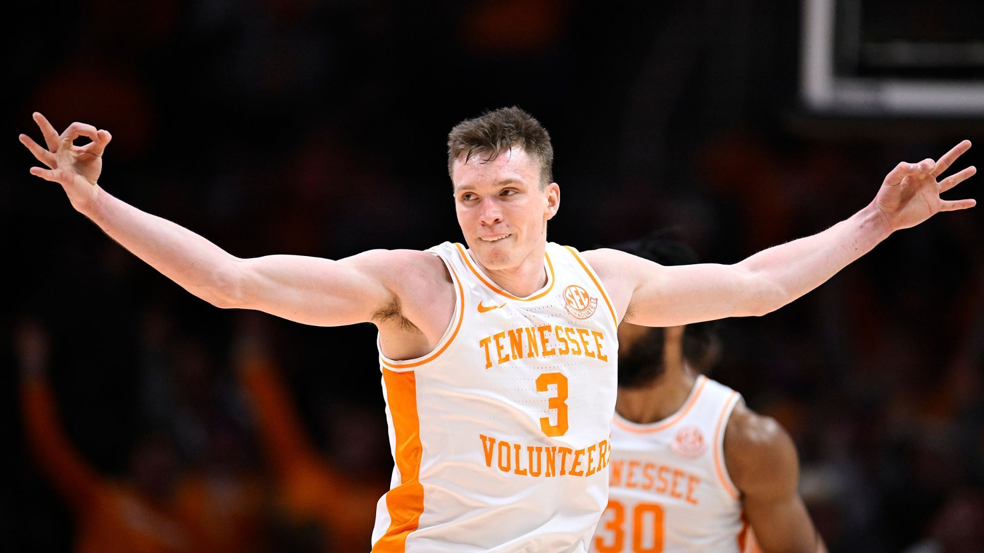 NCAA March Madness  Dalton Knecht #3 of the Tennessee Volunteers  Dalton Knecht #3 of the Tennessee Volunteers 