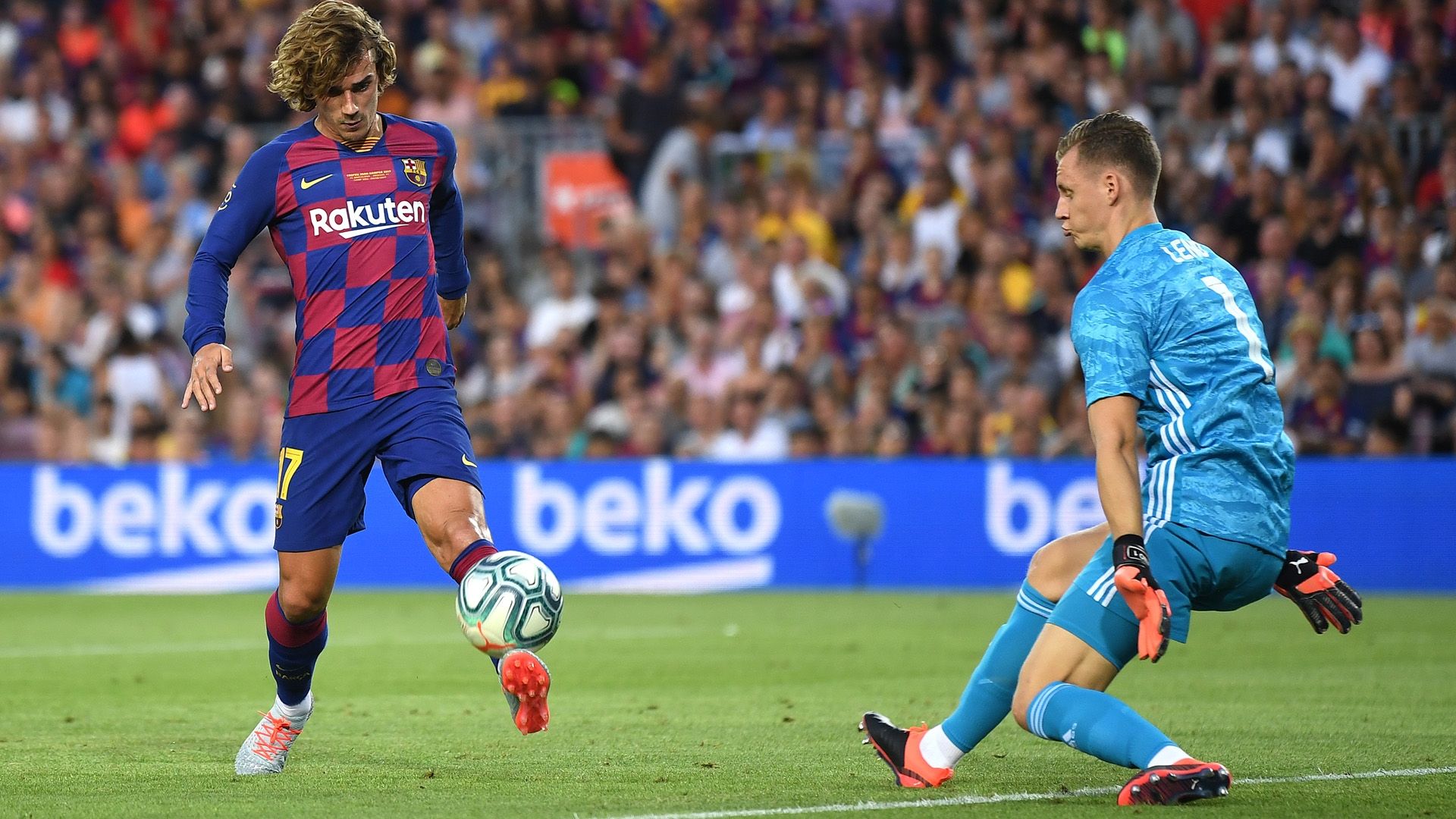 Antoine Griezmann Bernd Leno FC Barcelona FC Arsenal