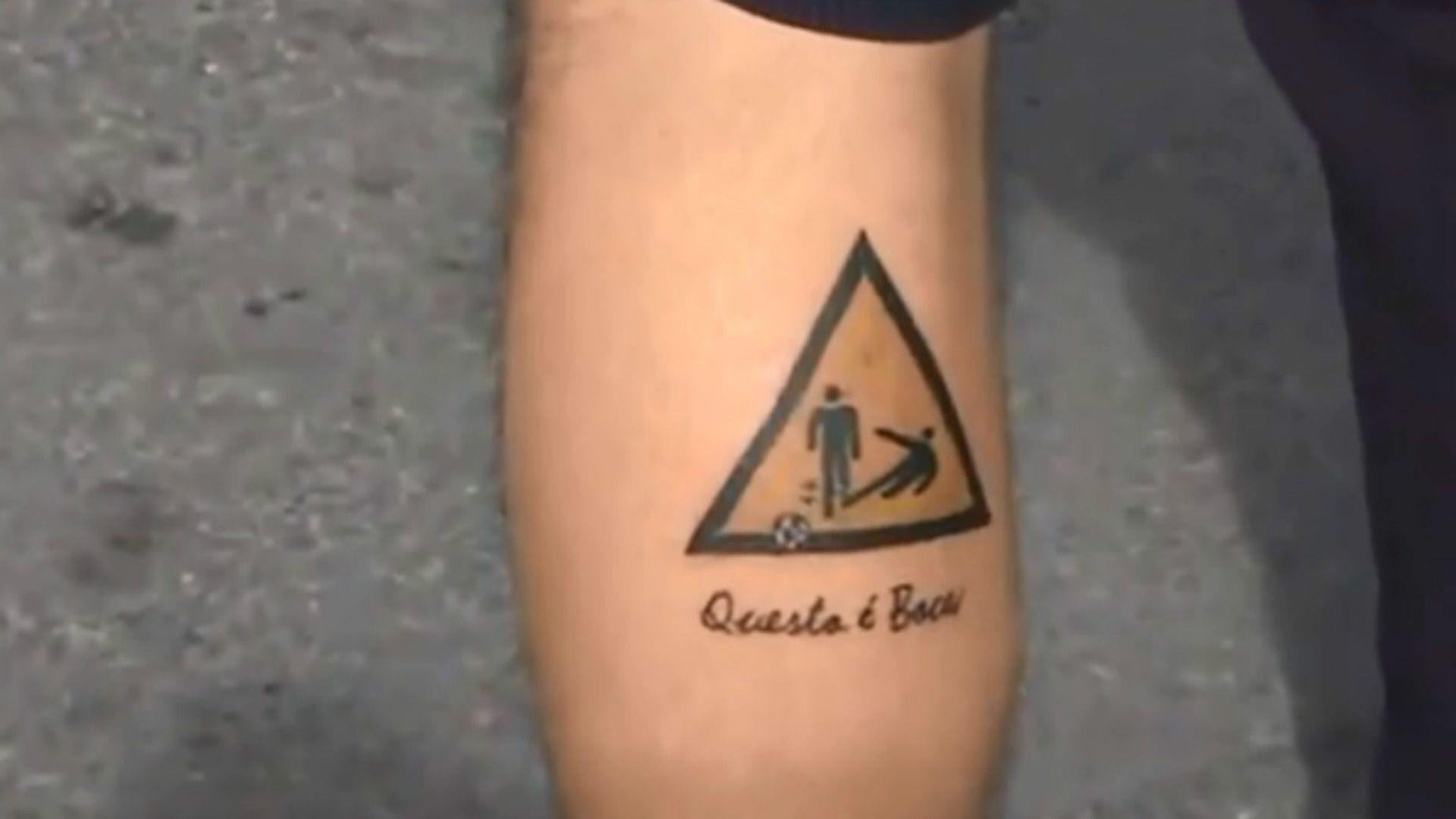 tatuaje hincha de Boca De Rossi