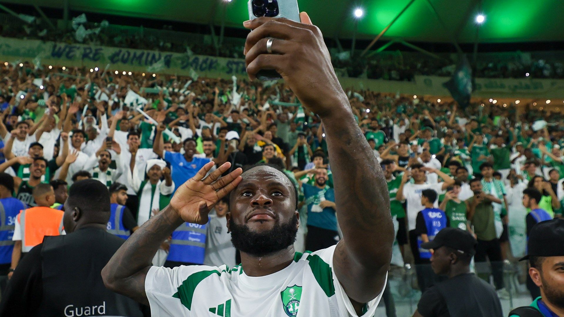Franck Kessie with Ahli fans