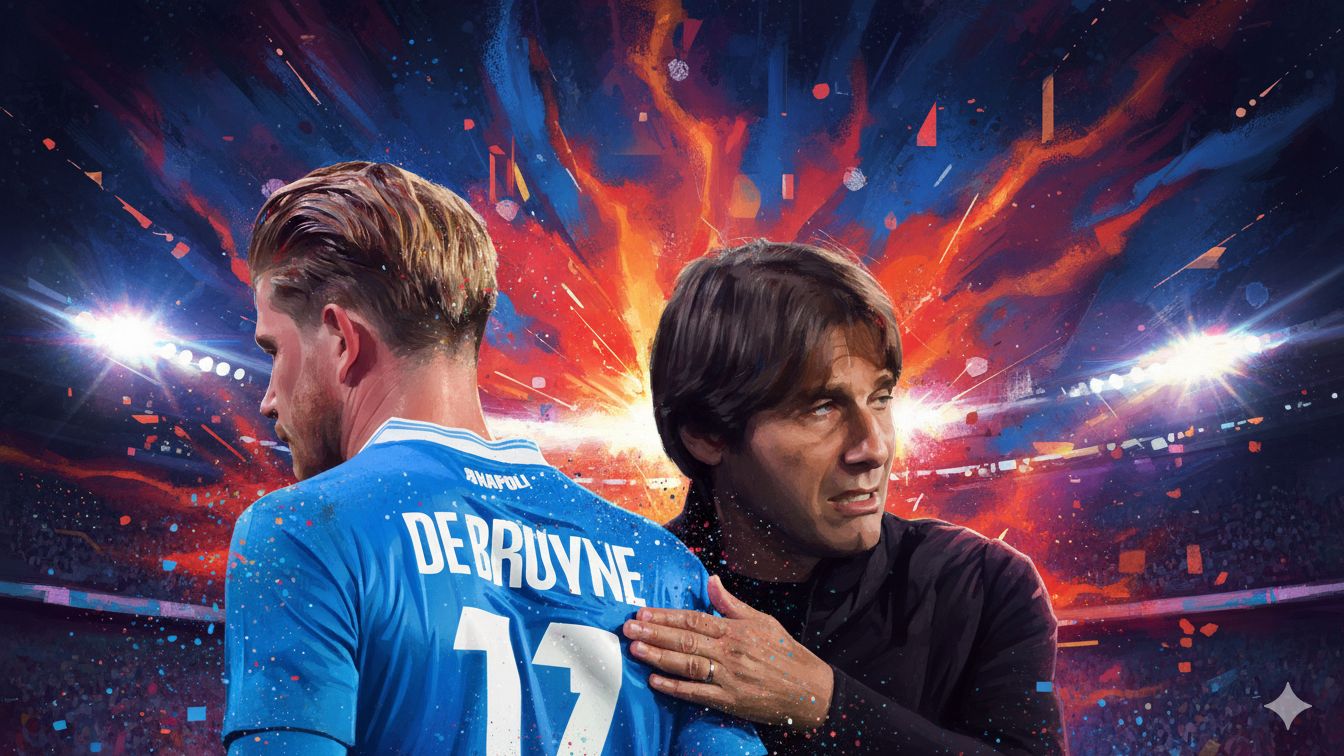 Kevin De Bruyne Antonio Conte Napoli GOAL ONLY