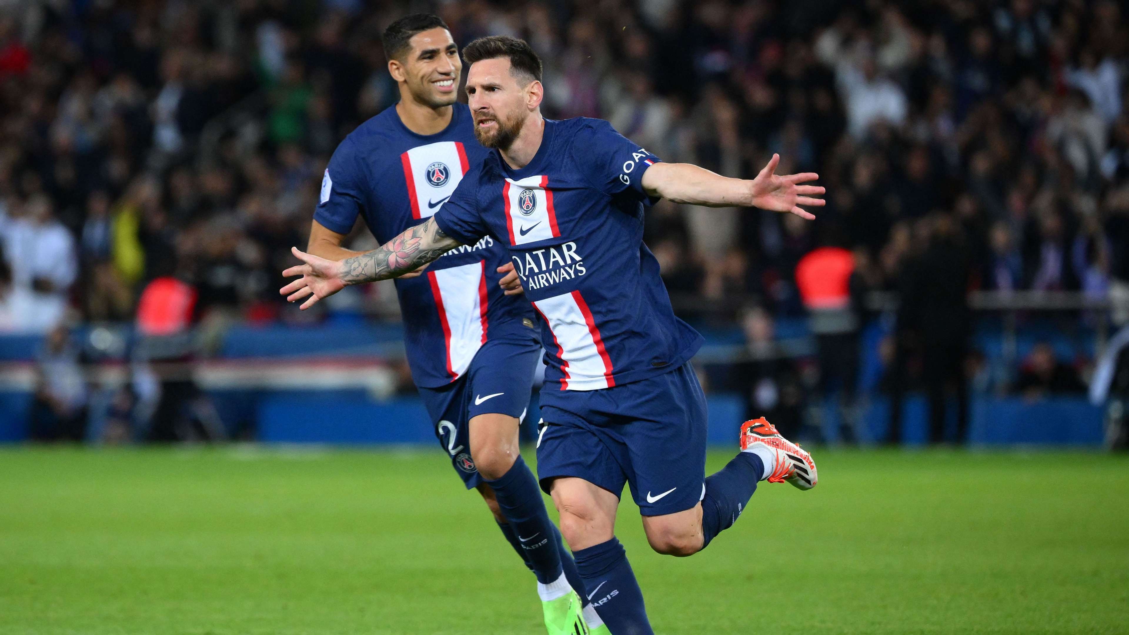 Lionel Messi Achraf Hakimi PSG Nice 2022-23