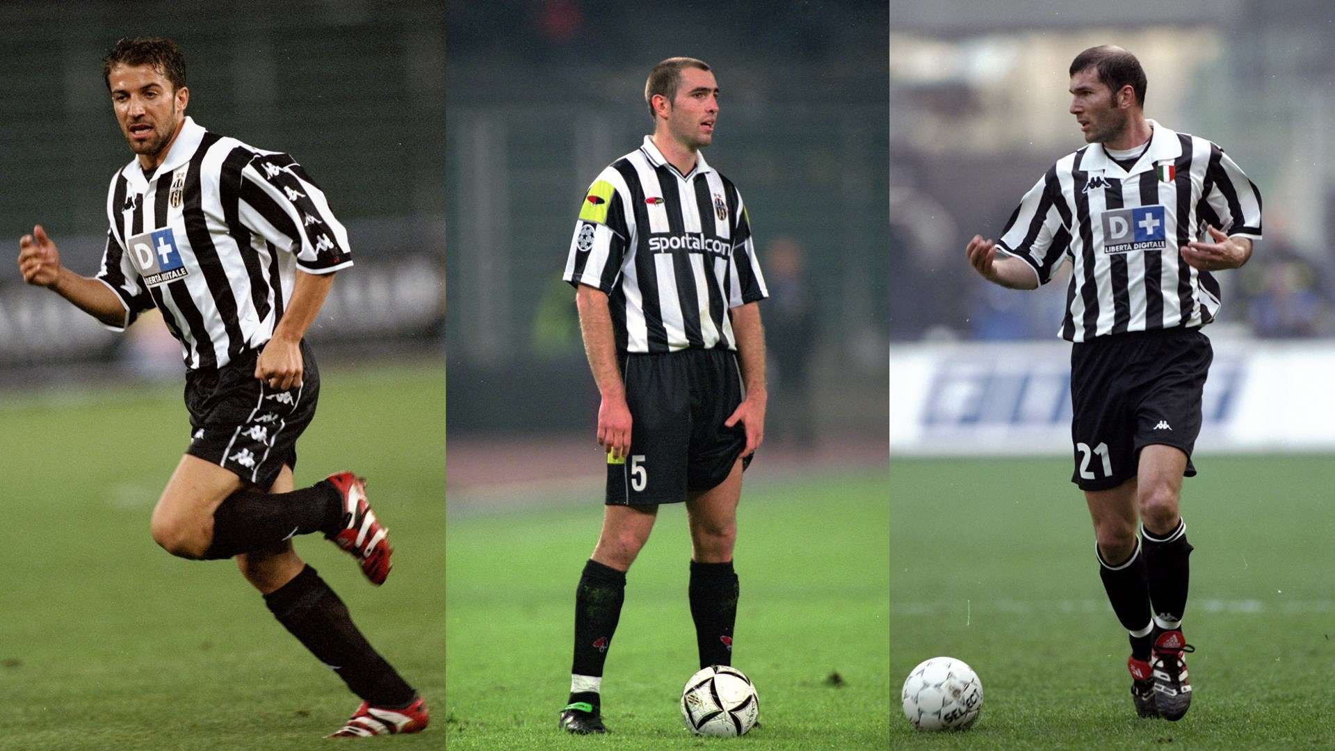 Del Piero Tudor Zidane Juventus