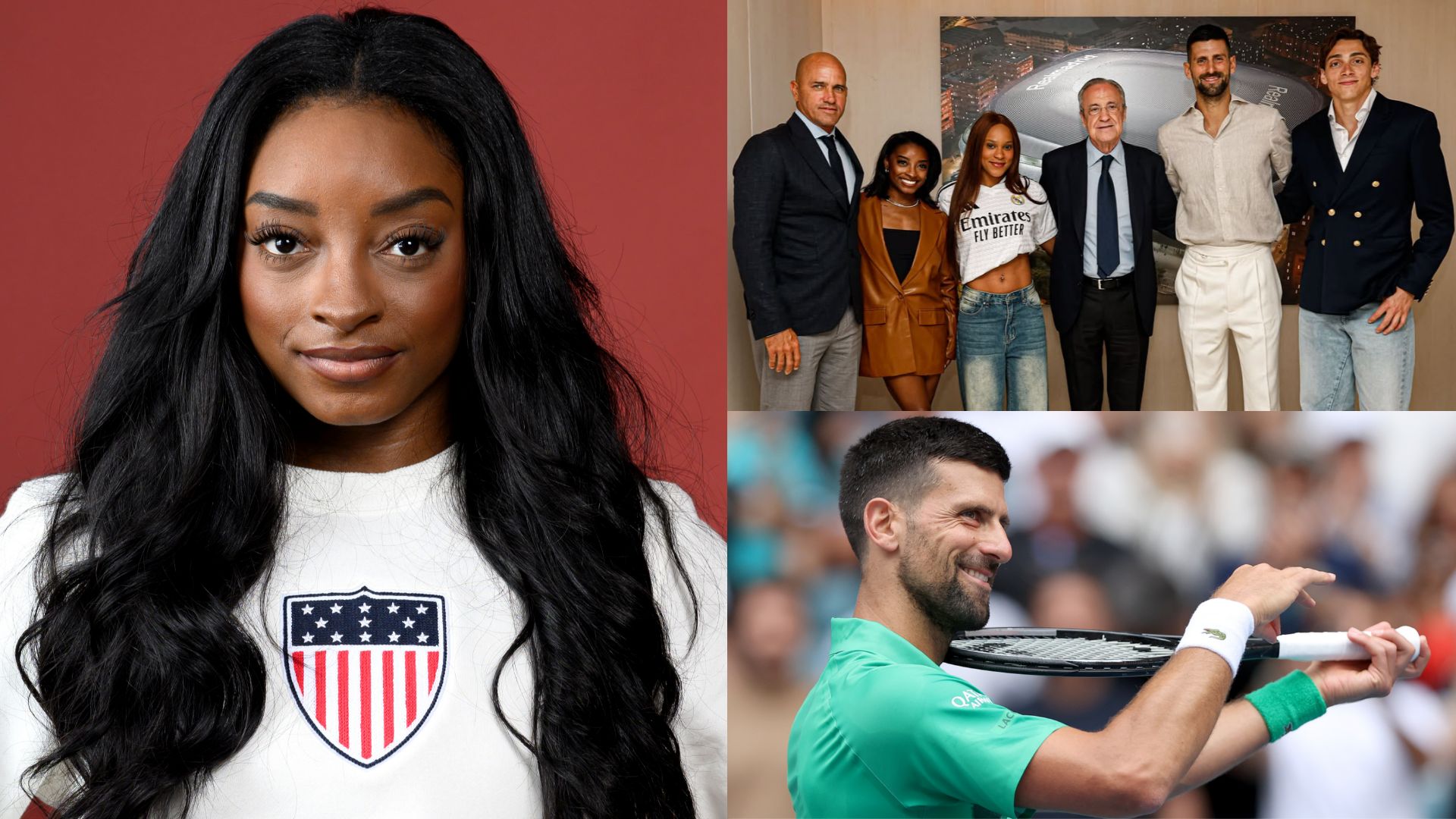 Forget Kylian Mbappe & Vinicius Jr! Simone Biles, Novak Djokovic & Mondo Duplantis form new Galacticos unit at Real Madrid | Goal.com UK
