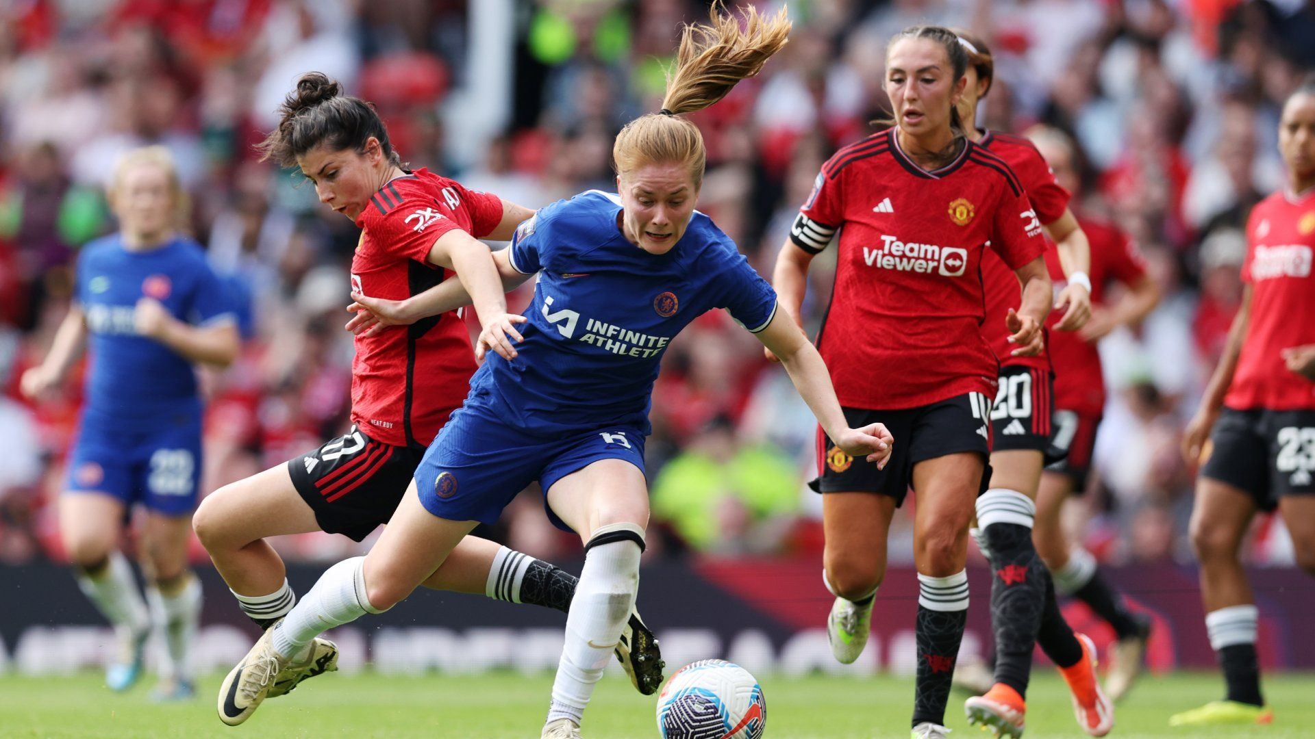 Sjoeke Nuesken, Lucia Garcia Chelsea women Man Utd women 2023-24