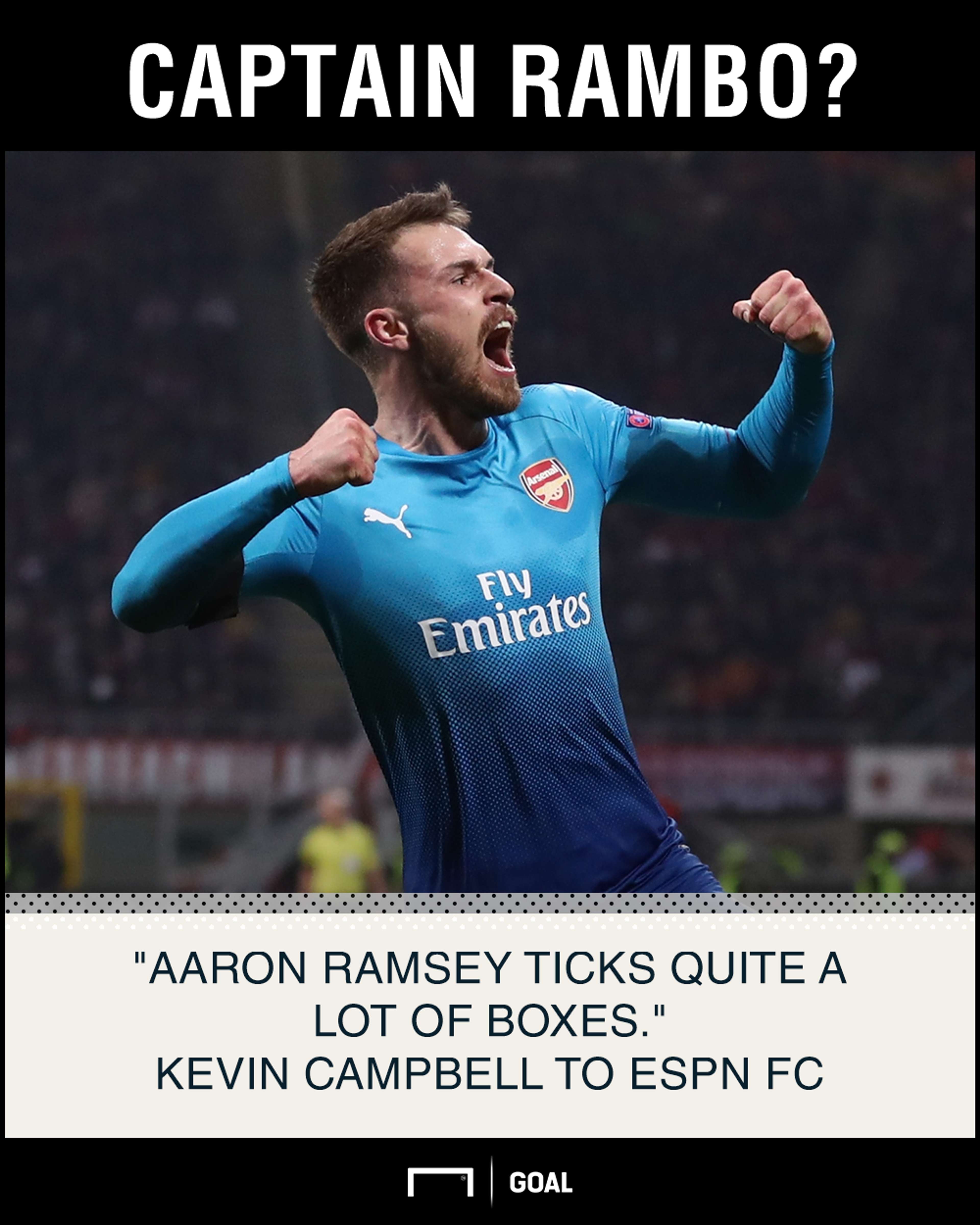 Aaron Ramsey Arsenal captain Kevin Campbell