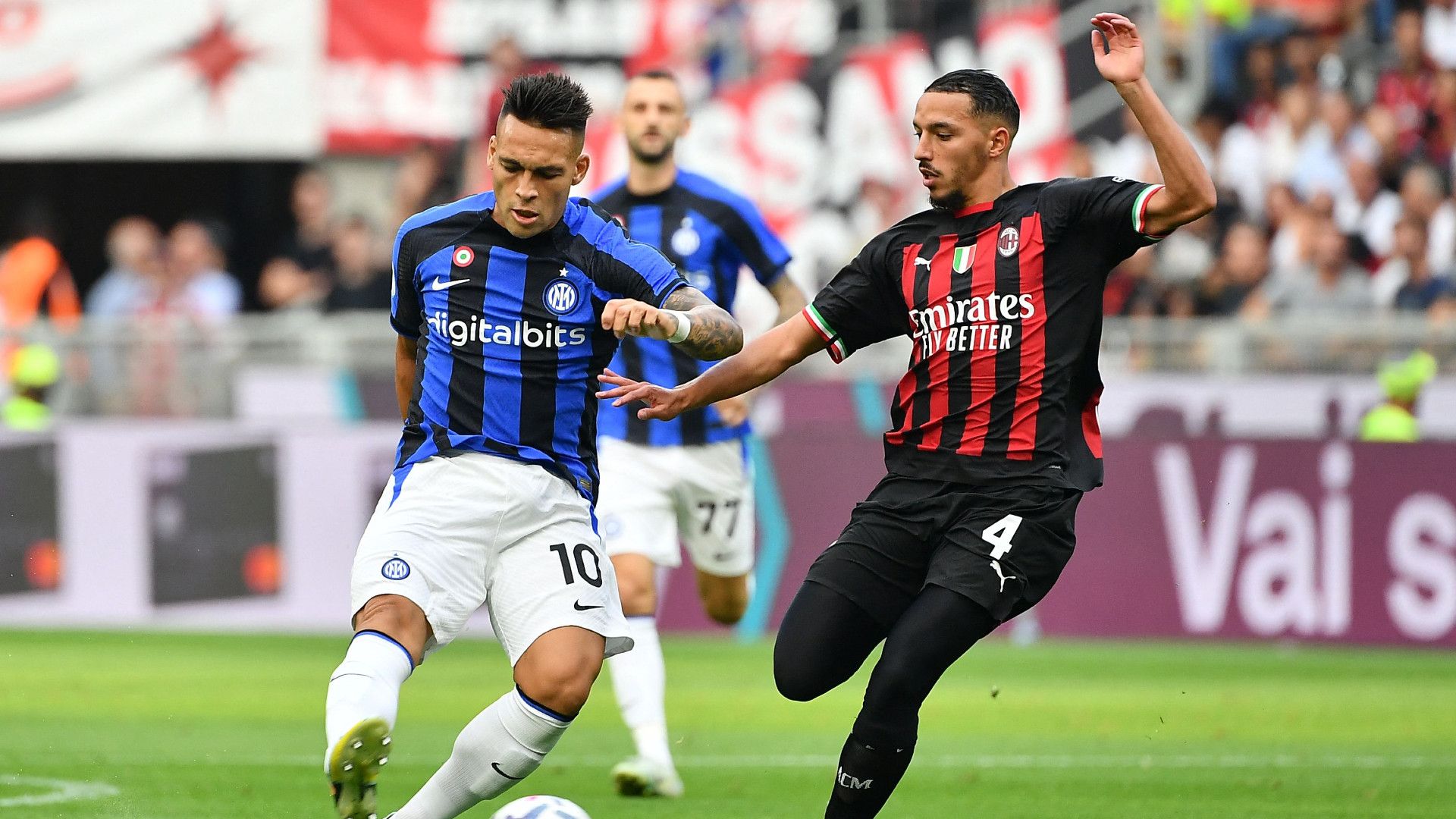 Lautaro Martinez Ismael Bennacer Milan Inter Serie A