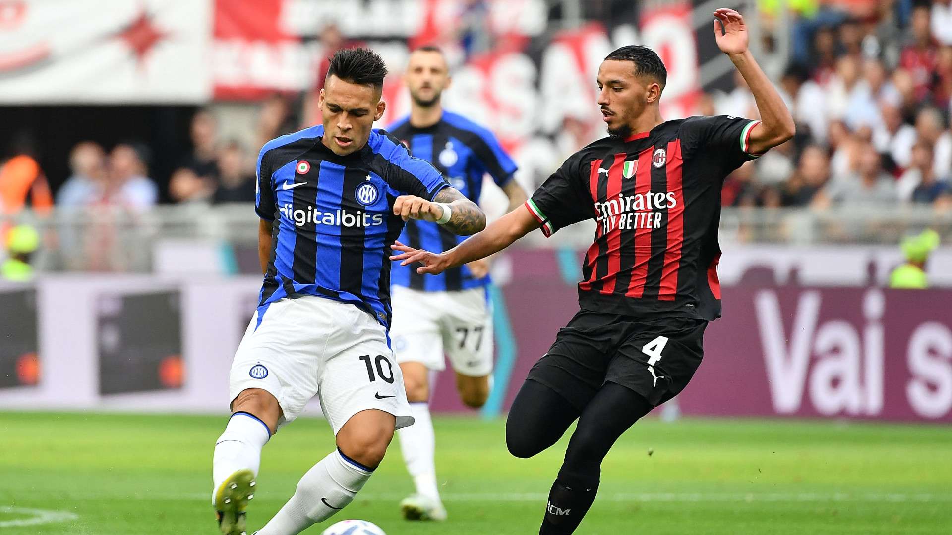 Lautaro Martinez Ismael Bennacer Milan Inter Serie A