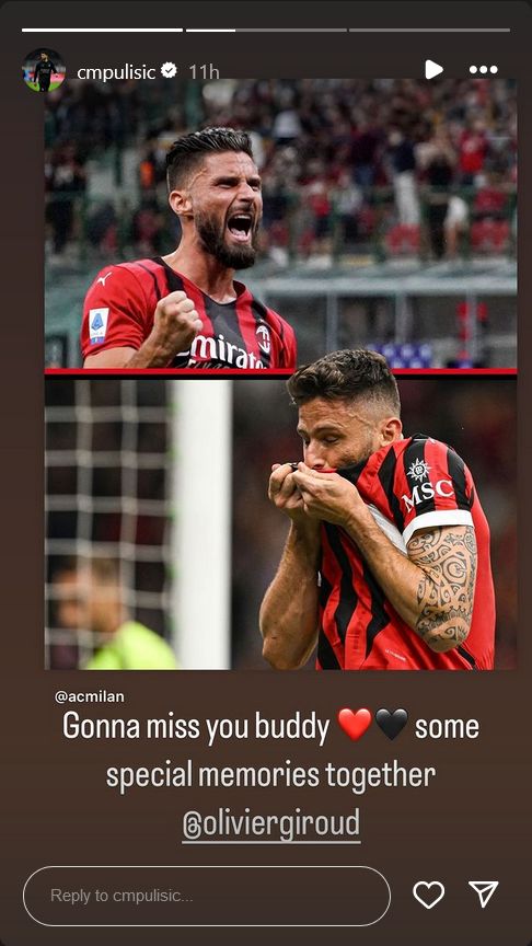 Christian Pulisic Olivier Giroud AC Milan