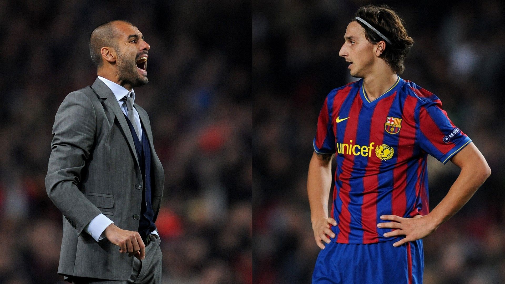 Pep Guardiola Zlatan Ibrahimovic Barcelona 2009 GFX