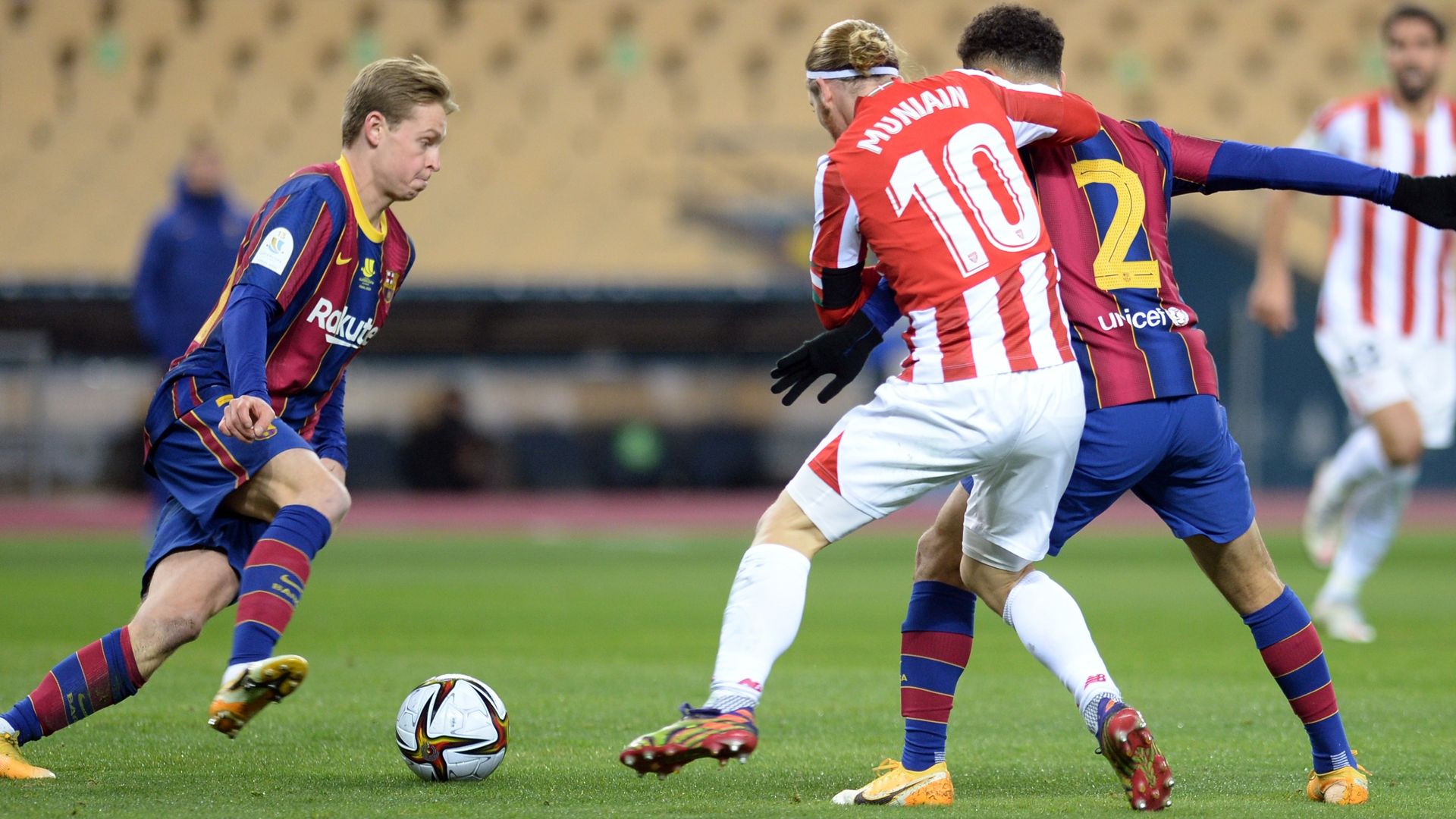 De Jong, Dest y Muniain, Barcelona vs. Athletic