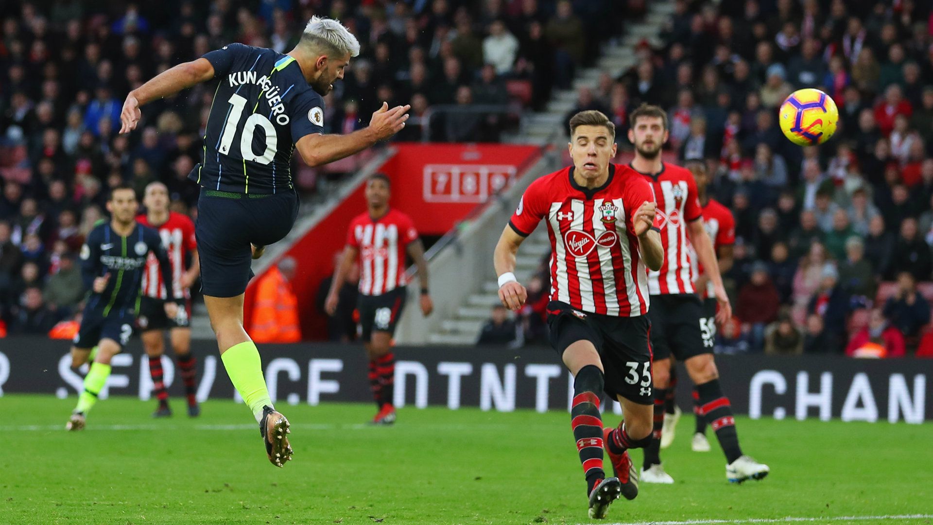 Sergio Aguero Southampton vs Manchester City Premier League 2018-19