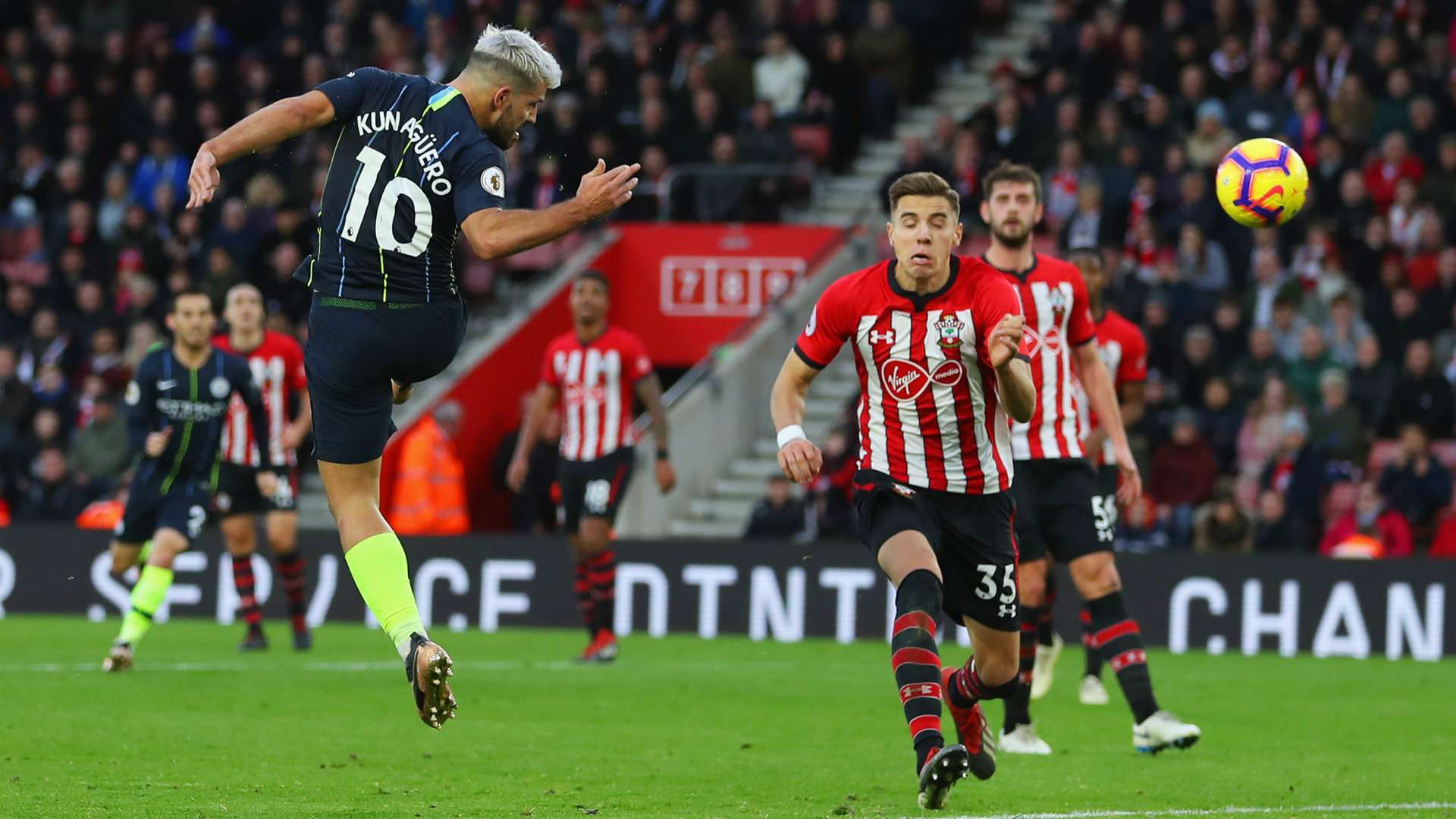 Sergio Aguero Southampton vs Manchester City Premier League 2018-19