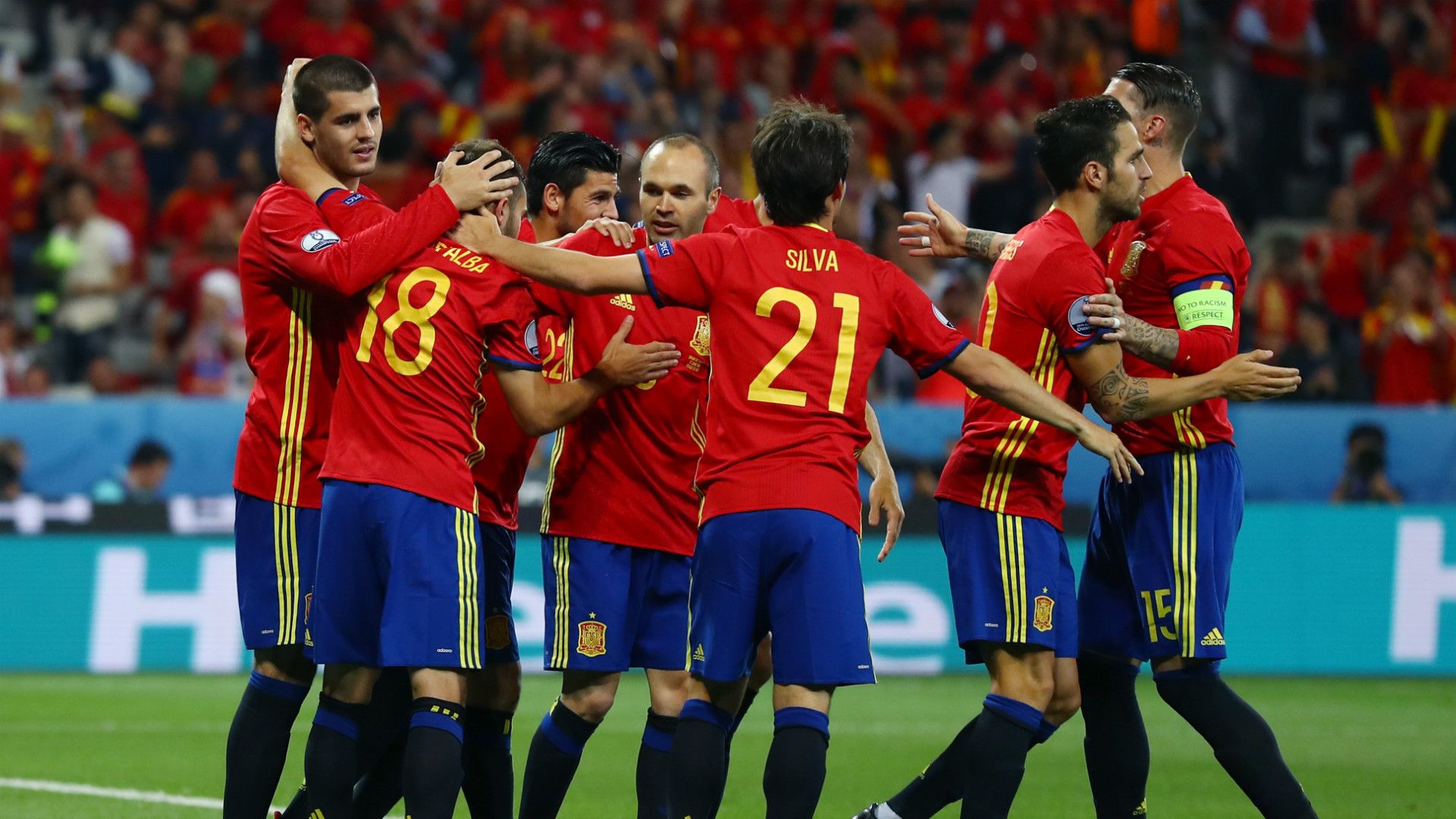 Morata Iniesta David Silva Spain Turkey Euro 2016
