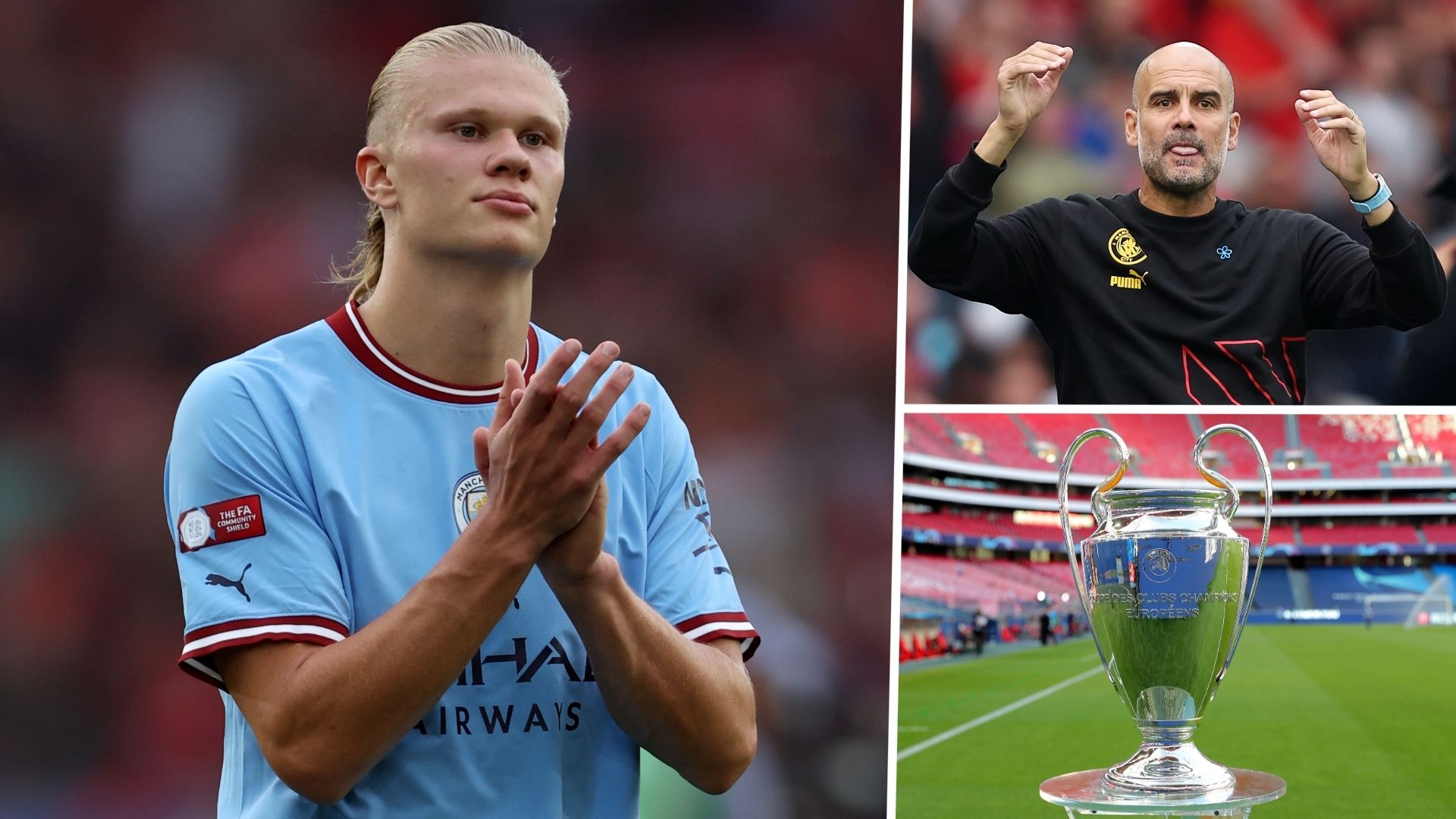Erling Haaland Pep Guardiola Champions League GFX